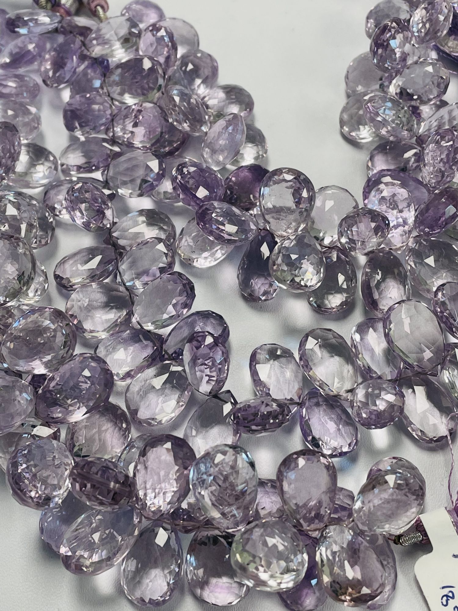 Pink Amethyst Pear Faceted