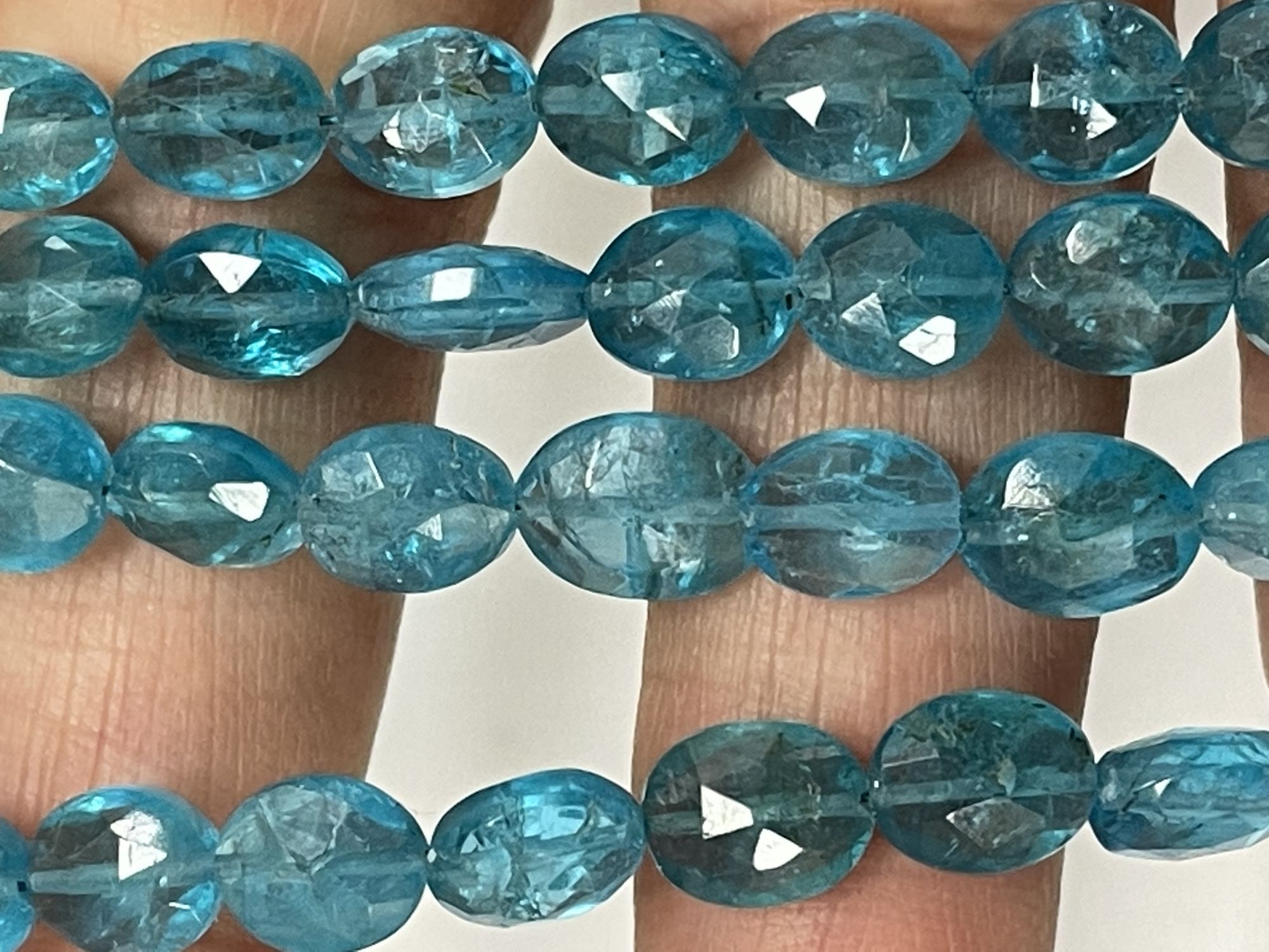 Blue Apatite Oval Faceted