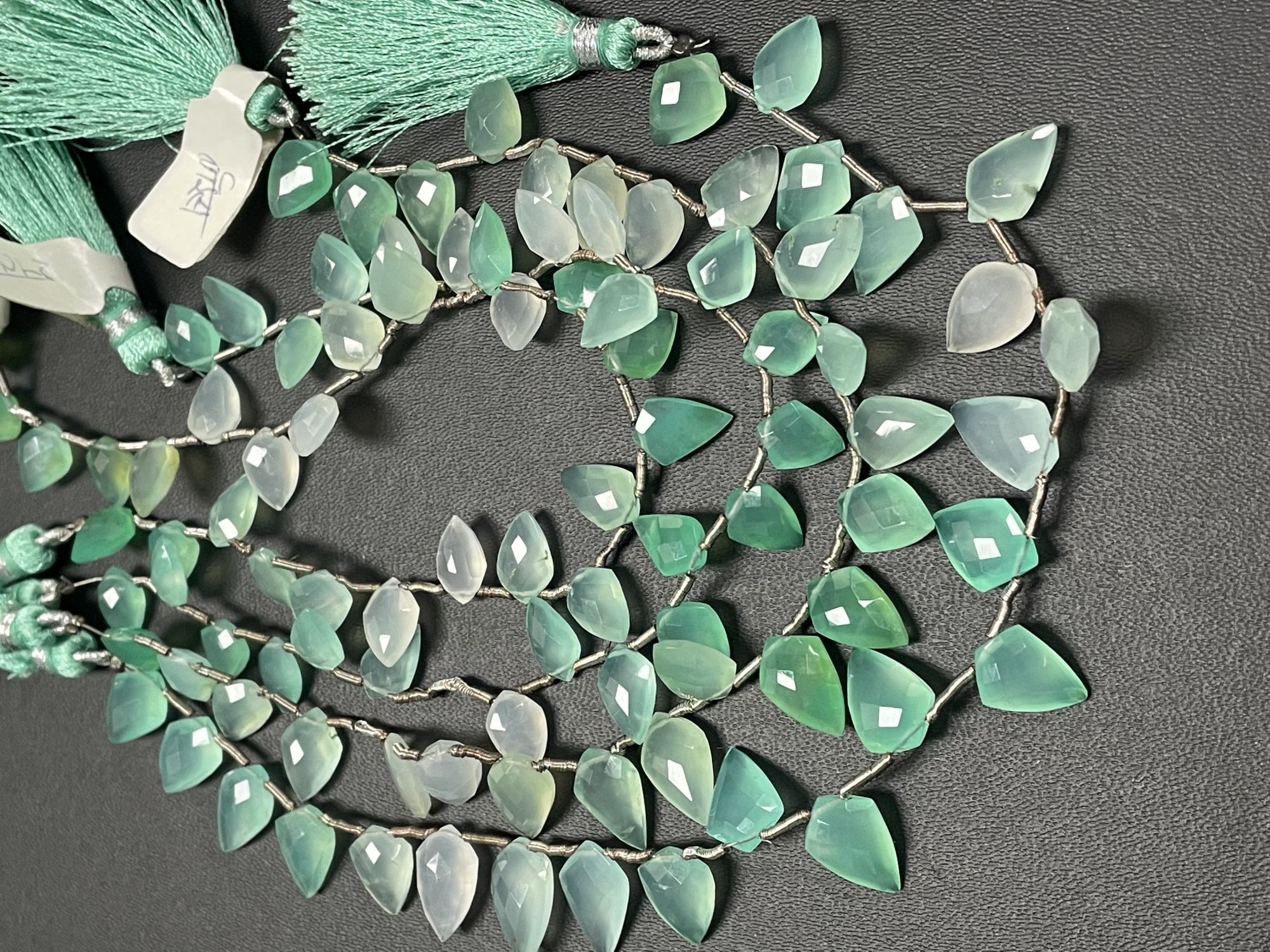 Chrysoprase Fancy cut Faceted Kite Shape
