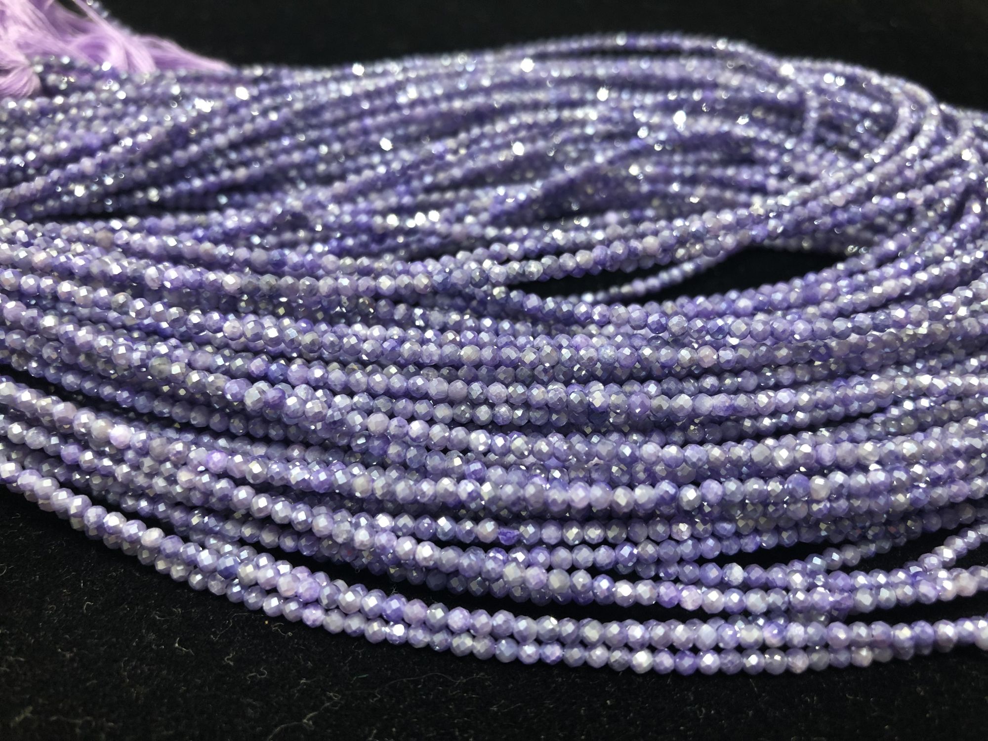 Coated Purple Moonstone Rounds Faceted