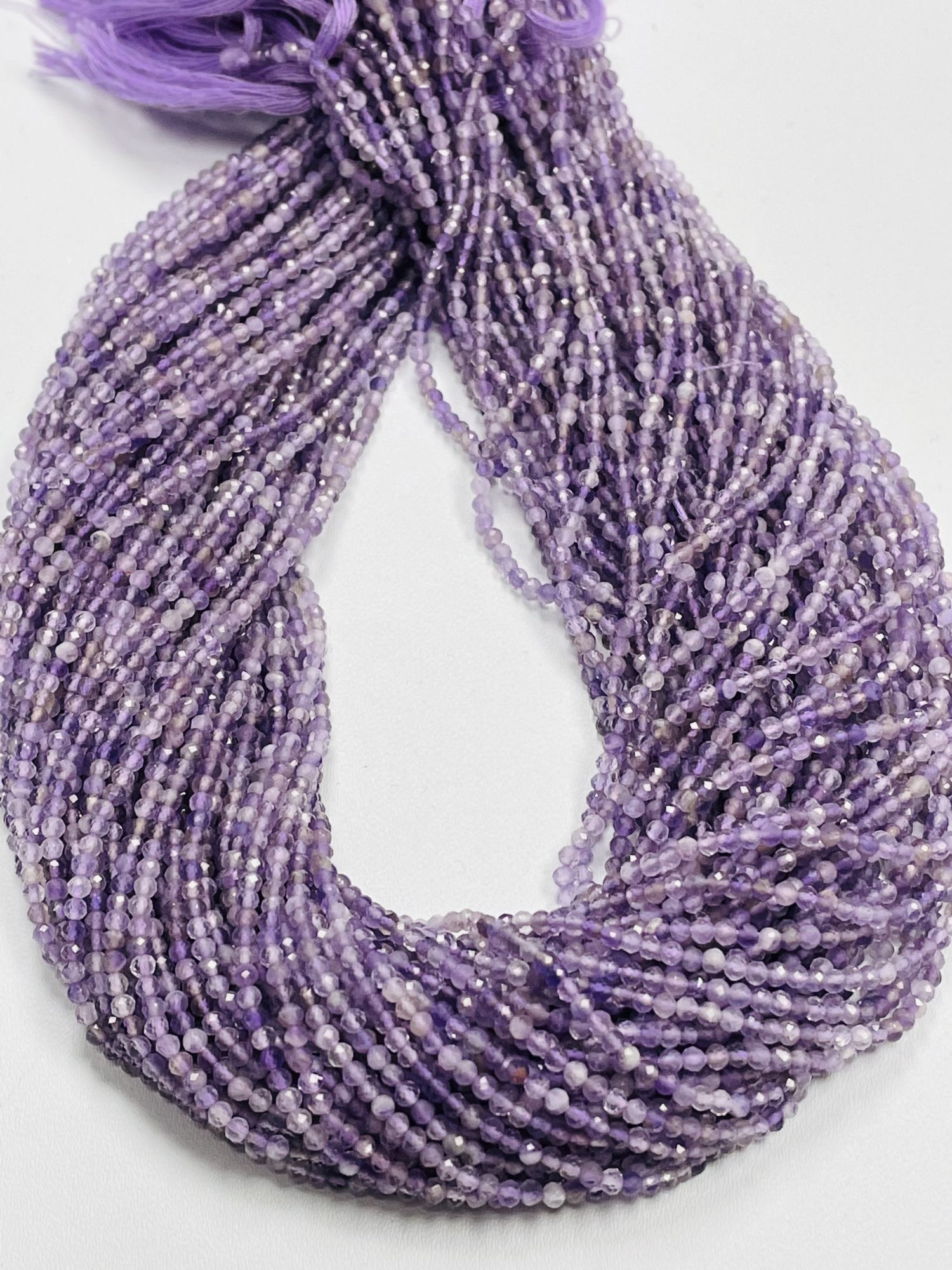 Shaded Purple Amethyst Rondelle Faceted