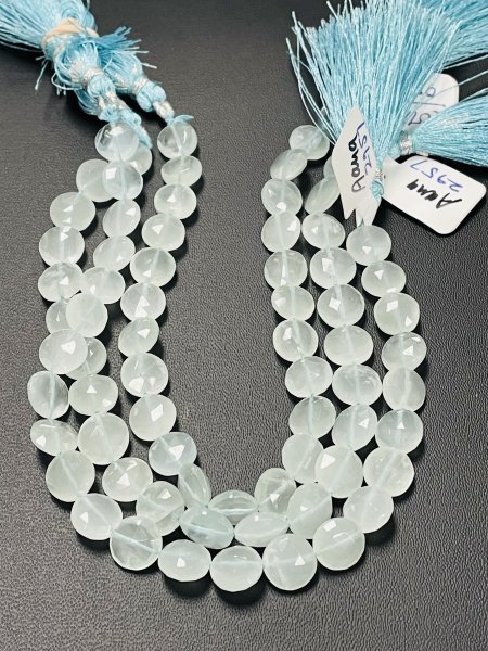 Aquamarine Coin Faceted