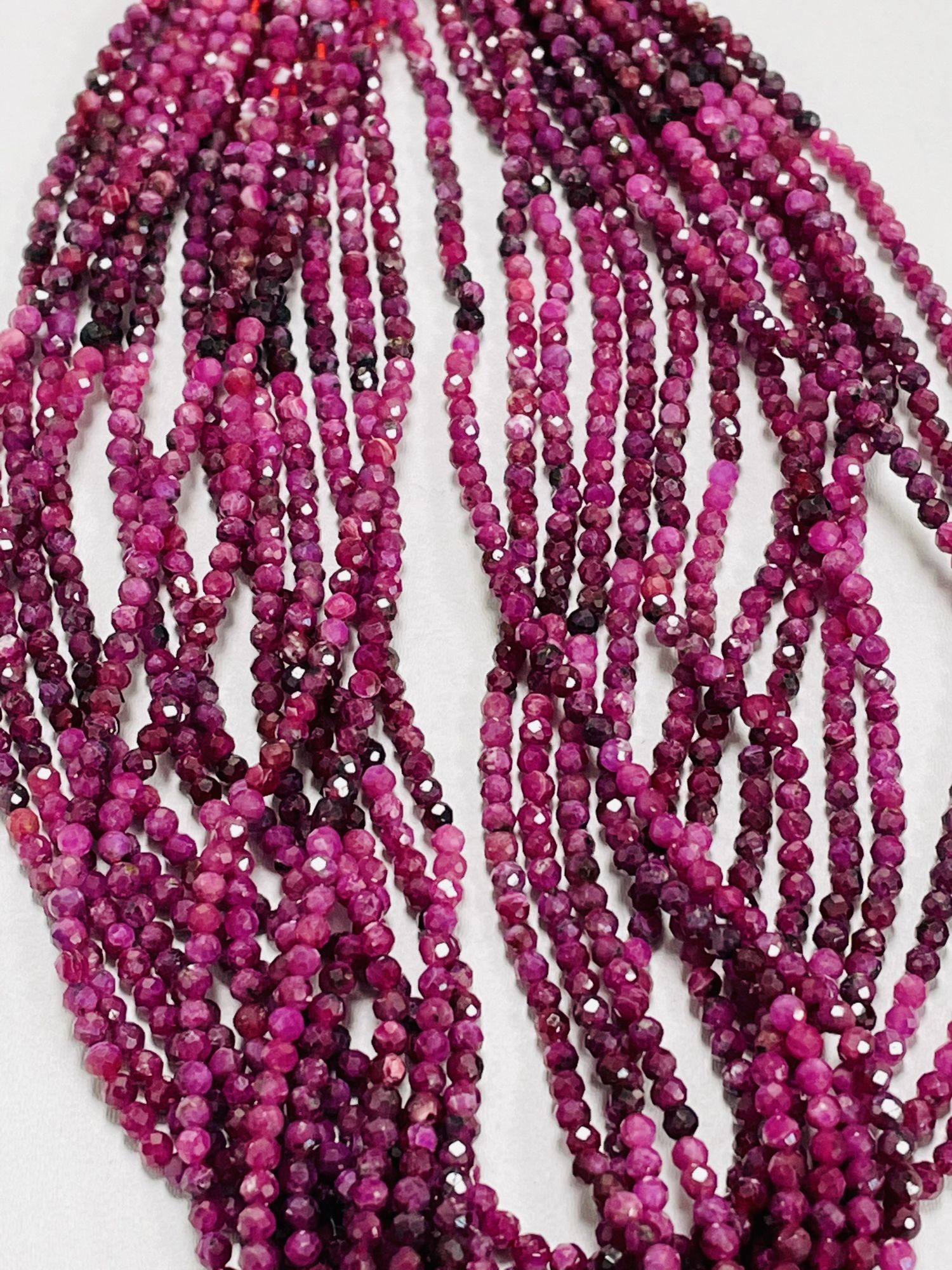 Shaded Ruby Rondelle Faceted