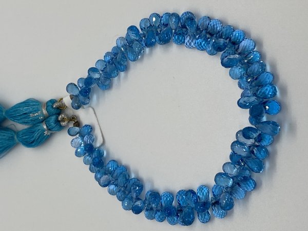 Swiss Blue Topaz Drops Faceted