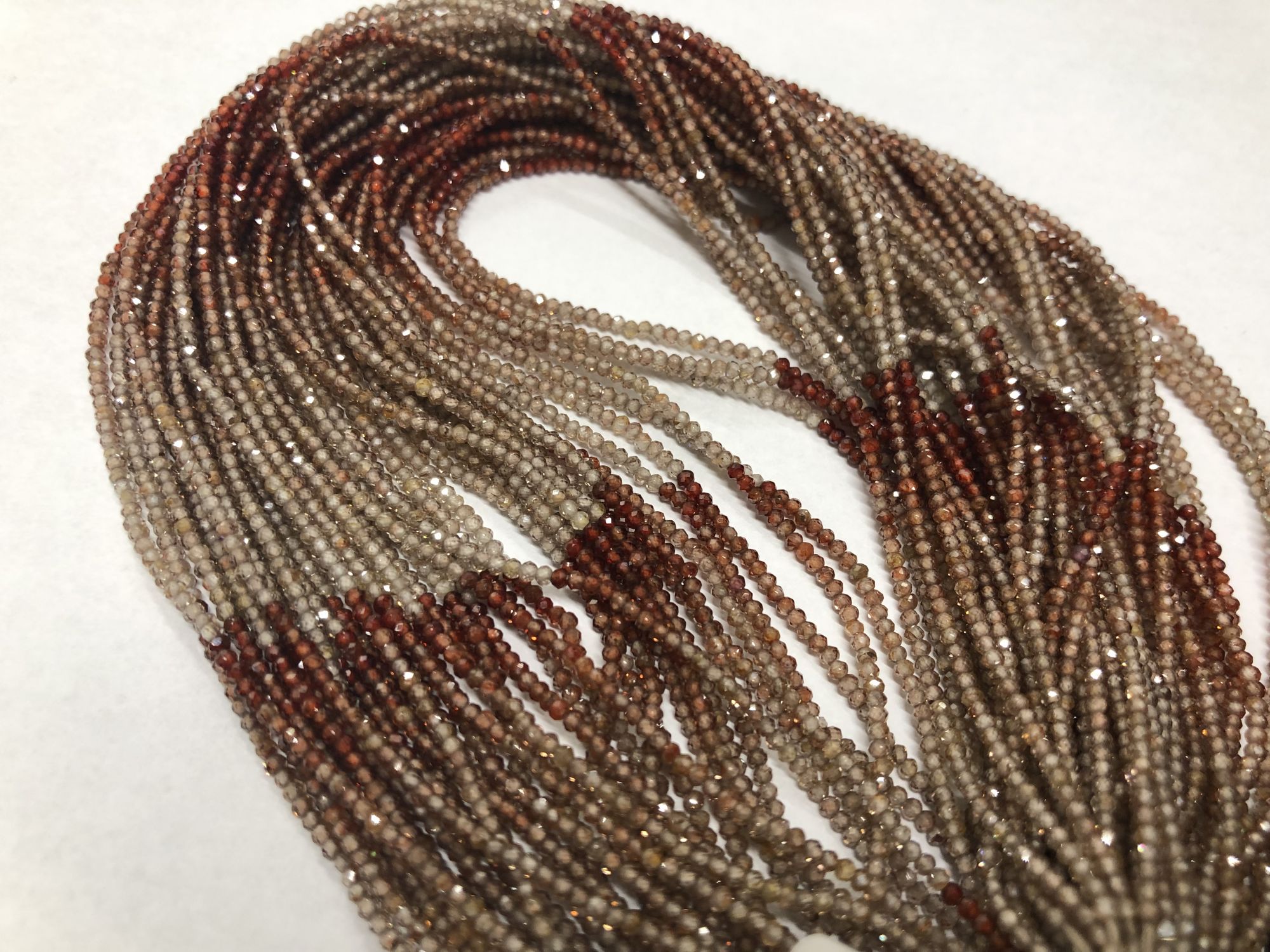 Shaded Zircon Rondelles Faceted