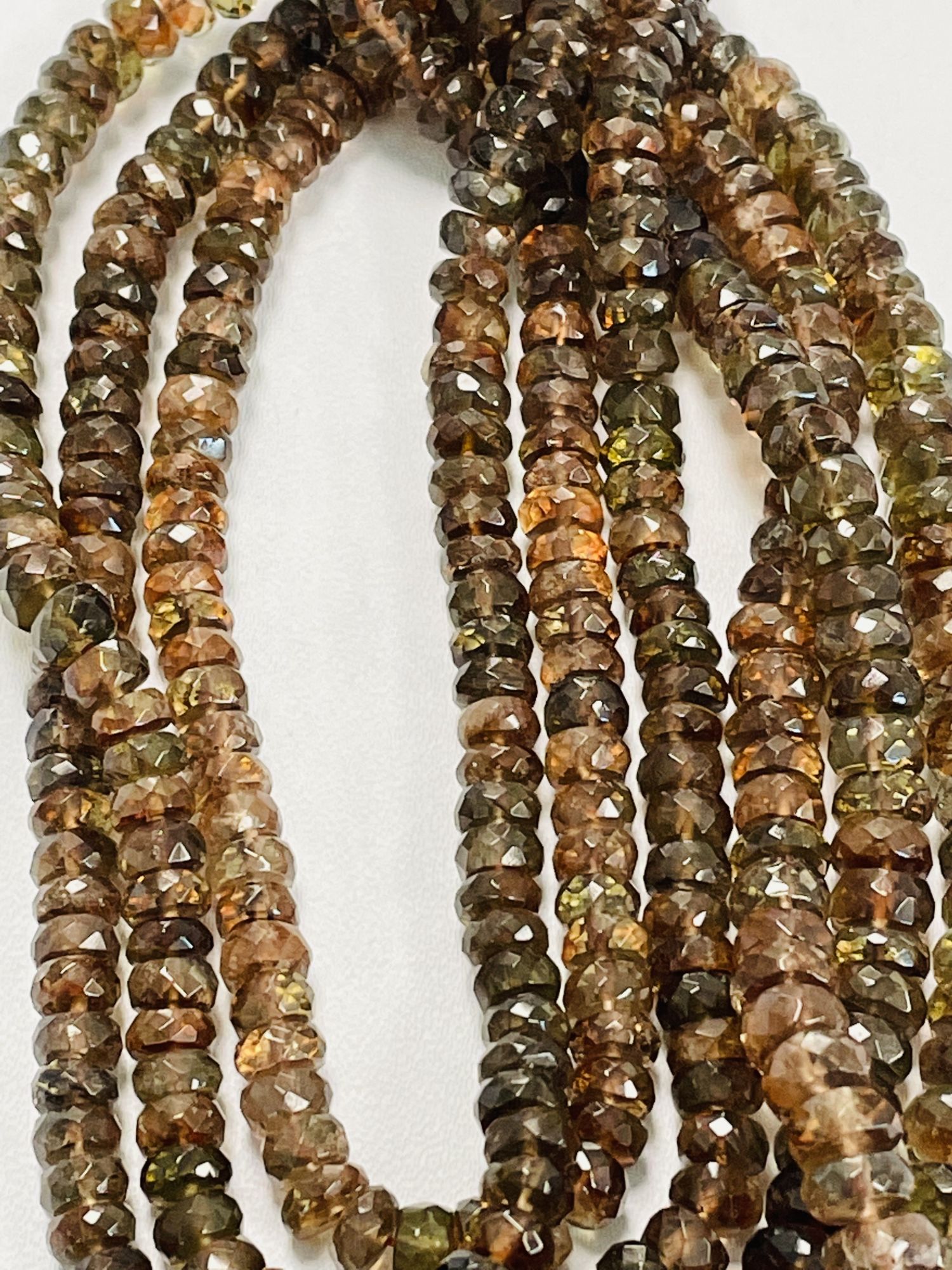 Andalusite Rondelle Faceted