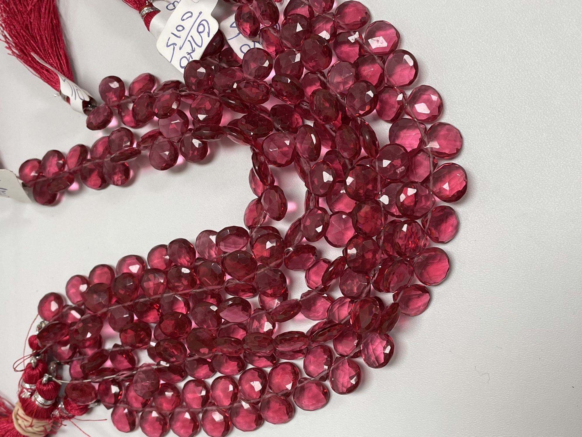 Rubilite Hydro Quartz Heart Faceted