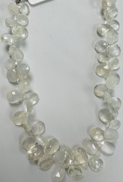 Pearl Chalcedony Pear Faceted