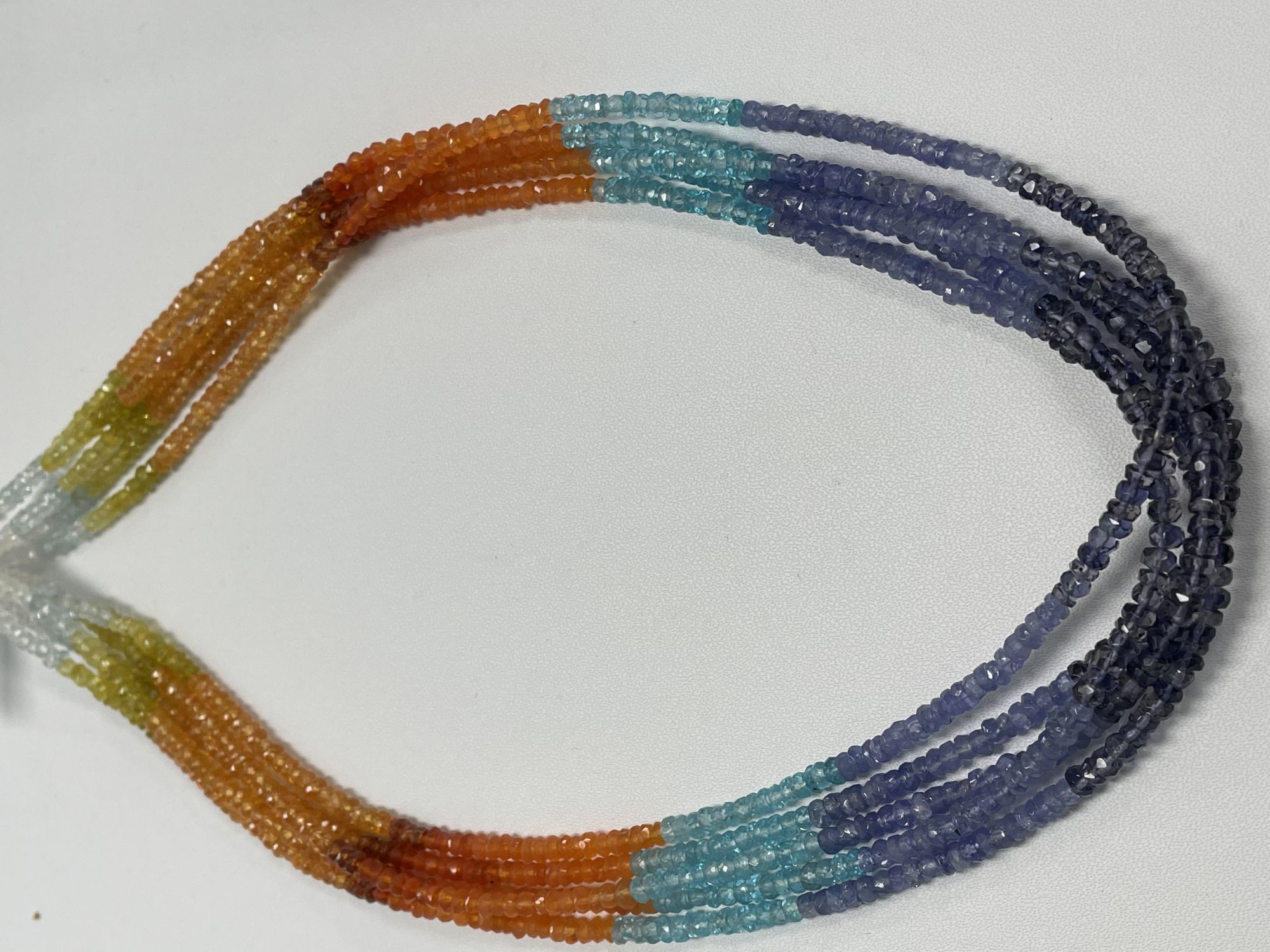 Multistone Rondelle Faceted