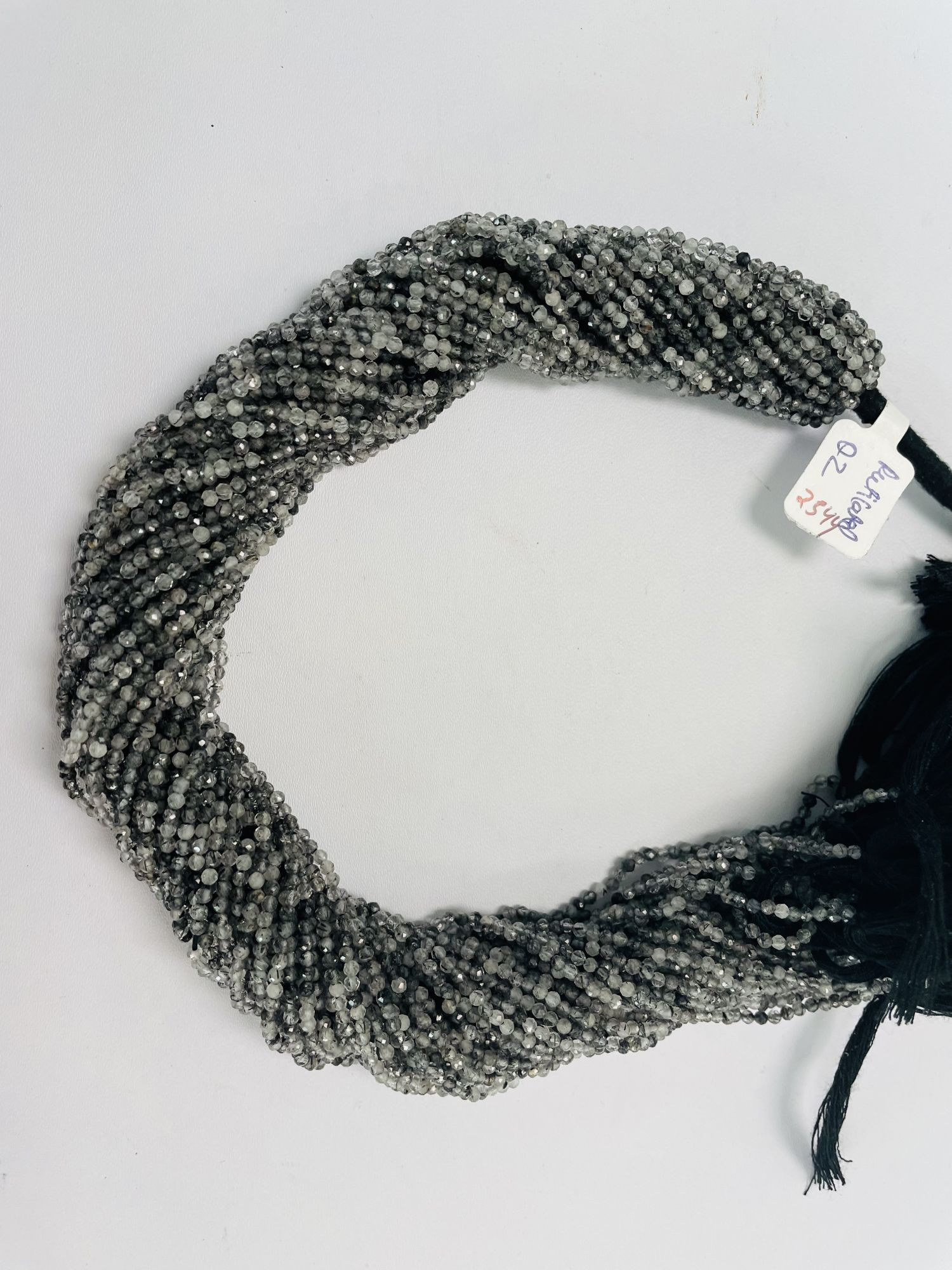 Rutilated Quartz Rondelle Faceted