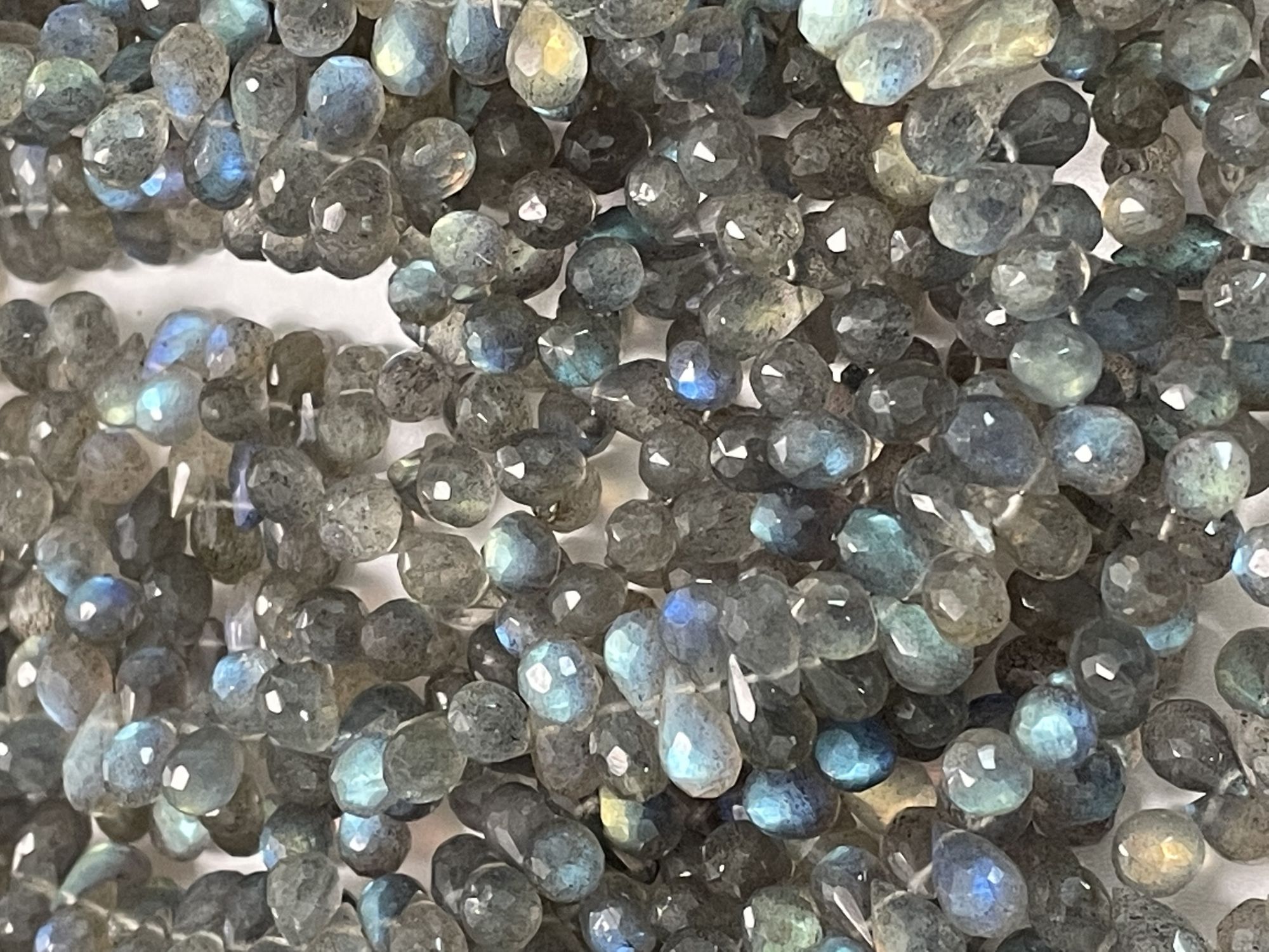 Labradorite Drop Faceted