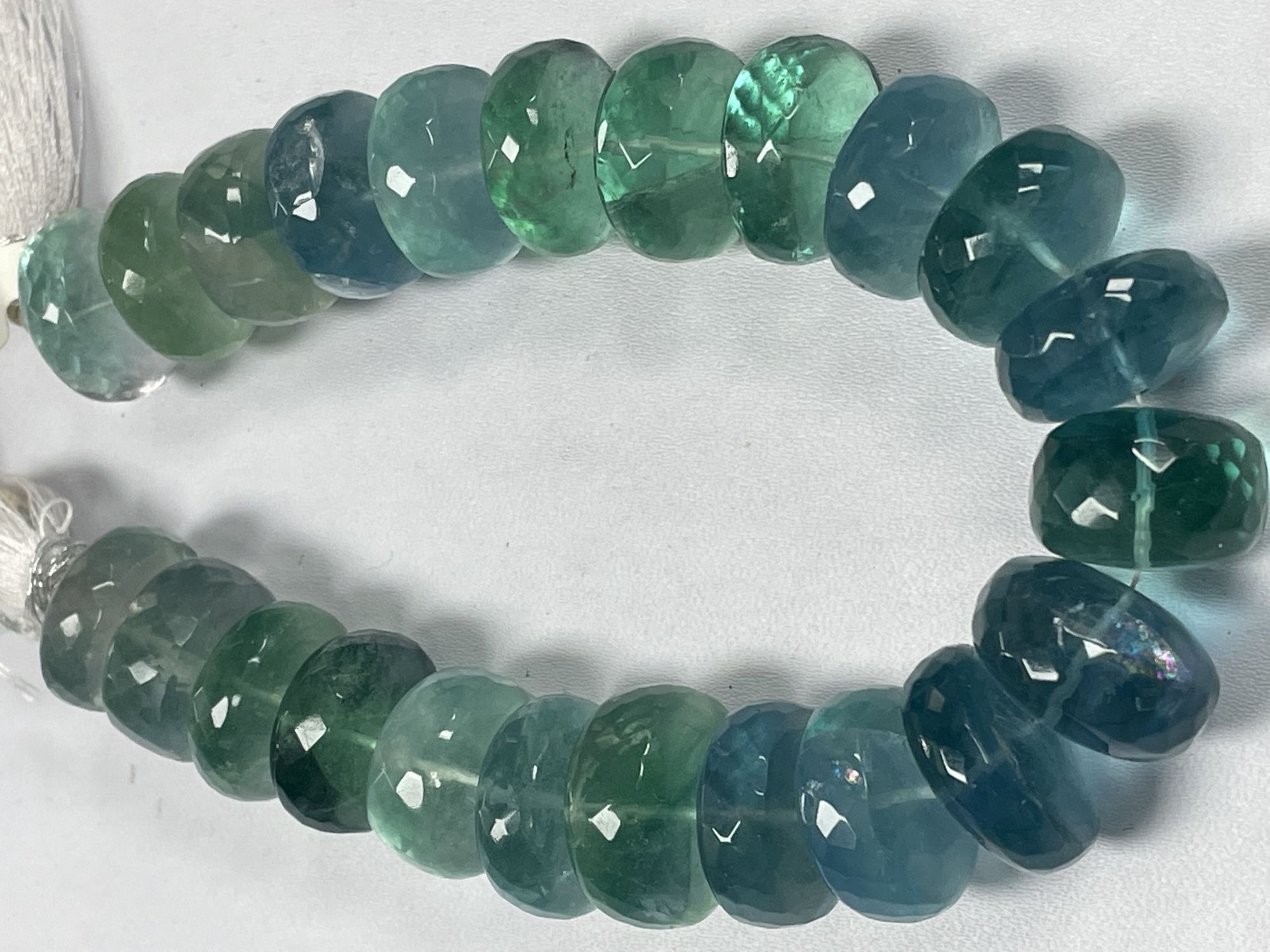Fluorite Rondelle Faceted