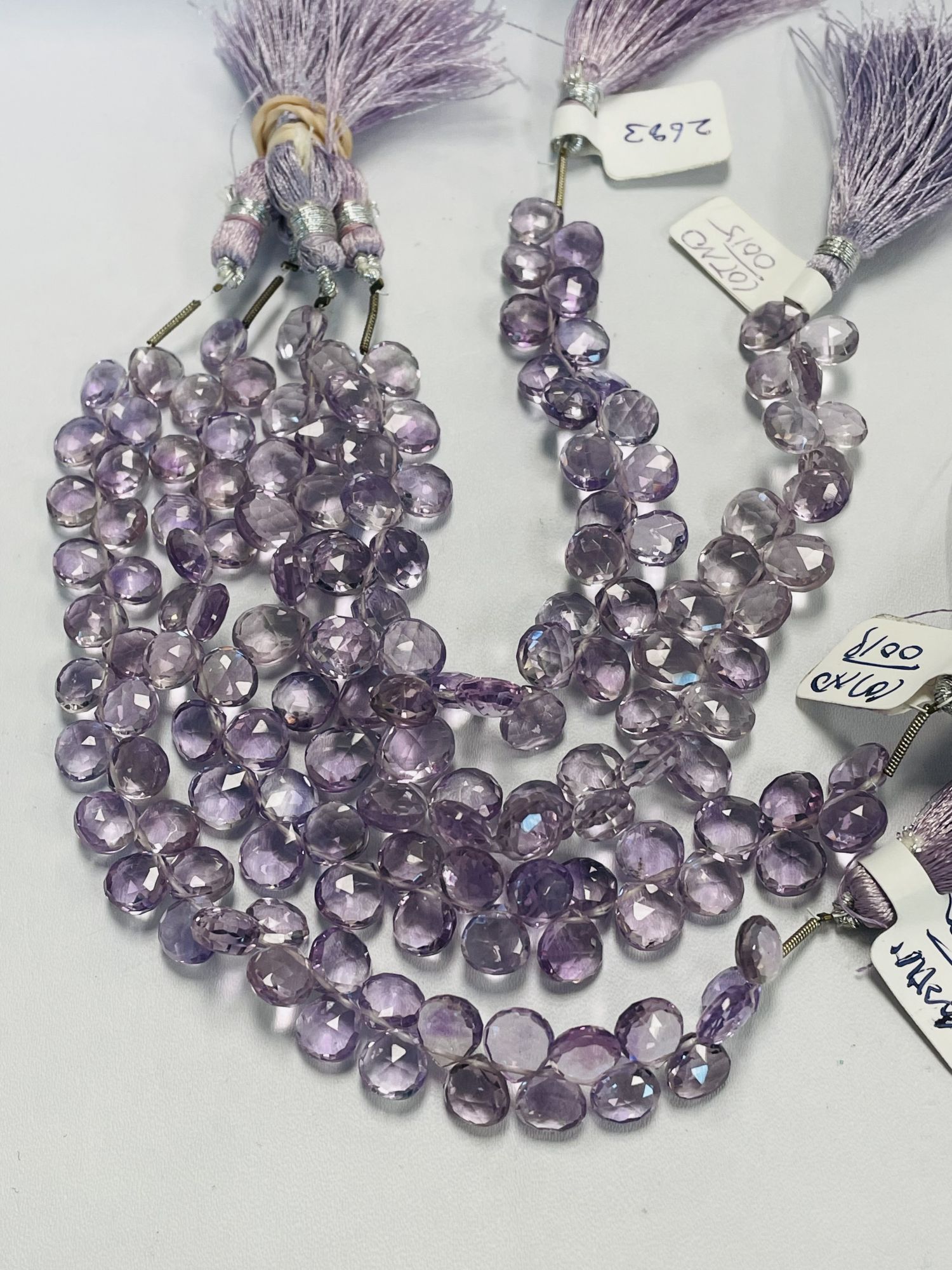 Pink Amethyst Heart Faceted