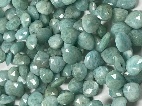 Amazonite Heart Faceted