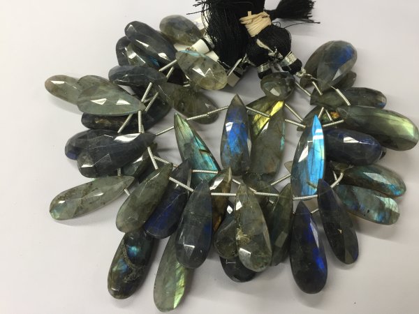 Labradorite Long Pears Faceted