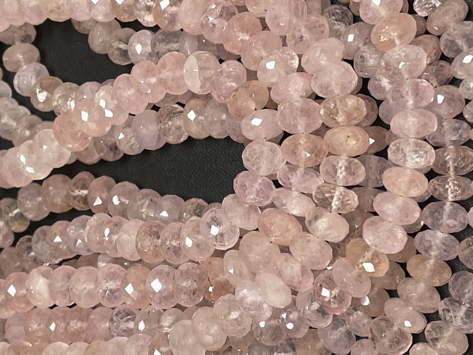Morganite Rondelle Faceted