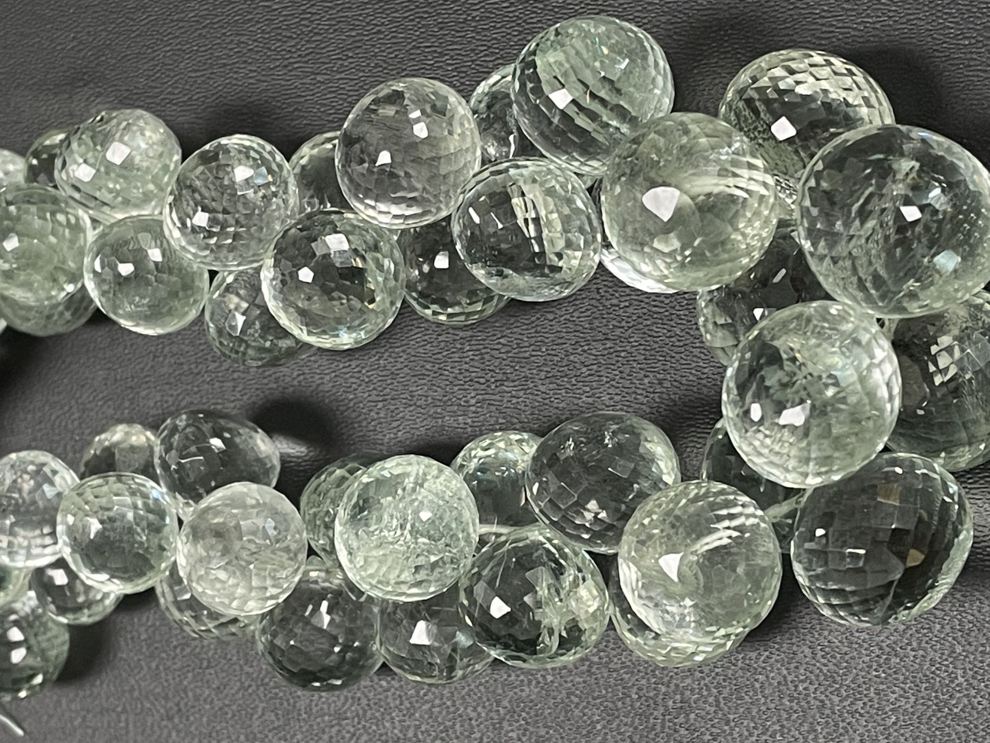 Green Amethyst Onion Faceted
