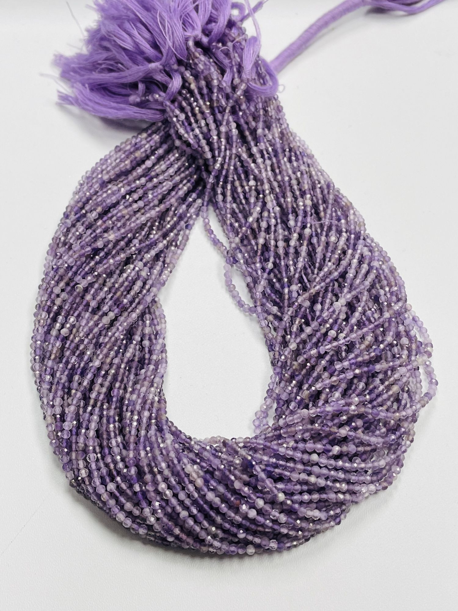 Shaded Purple Amethyst Rondelle Faceted