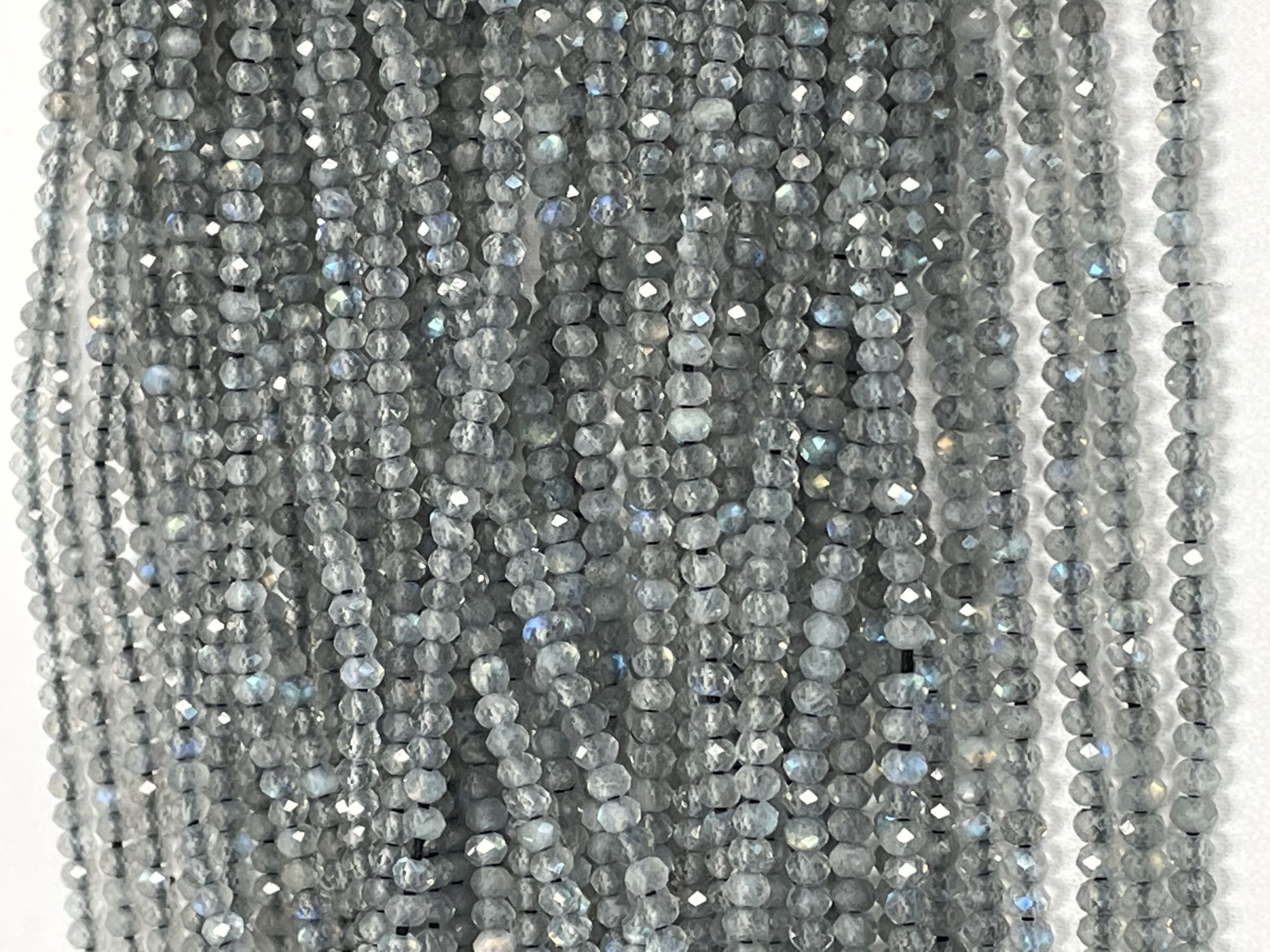 Labradorite Rondelle Faceted