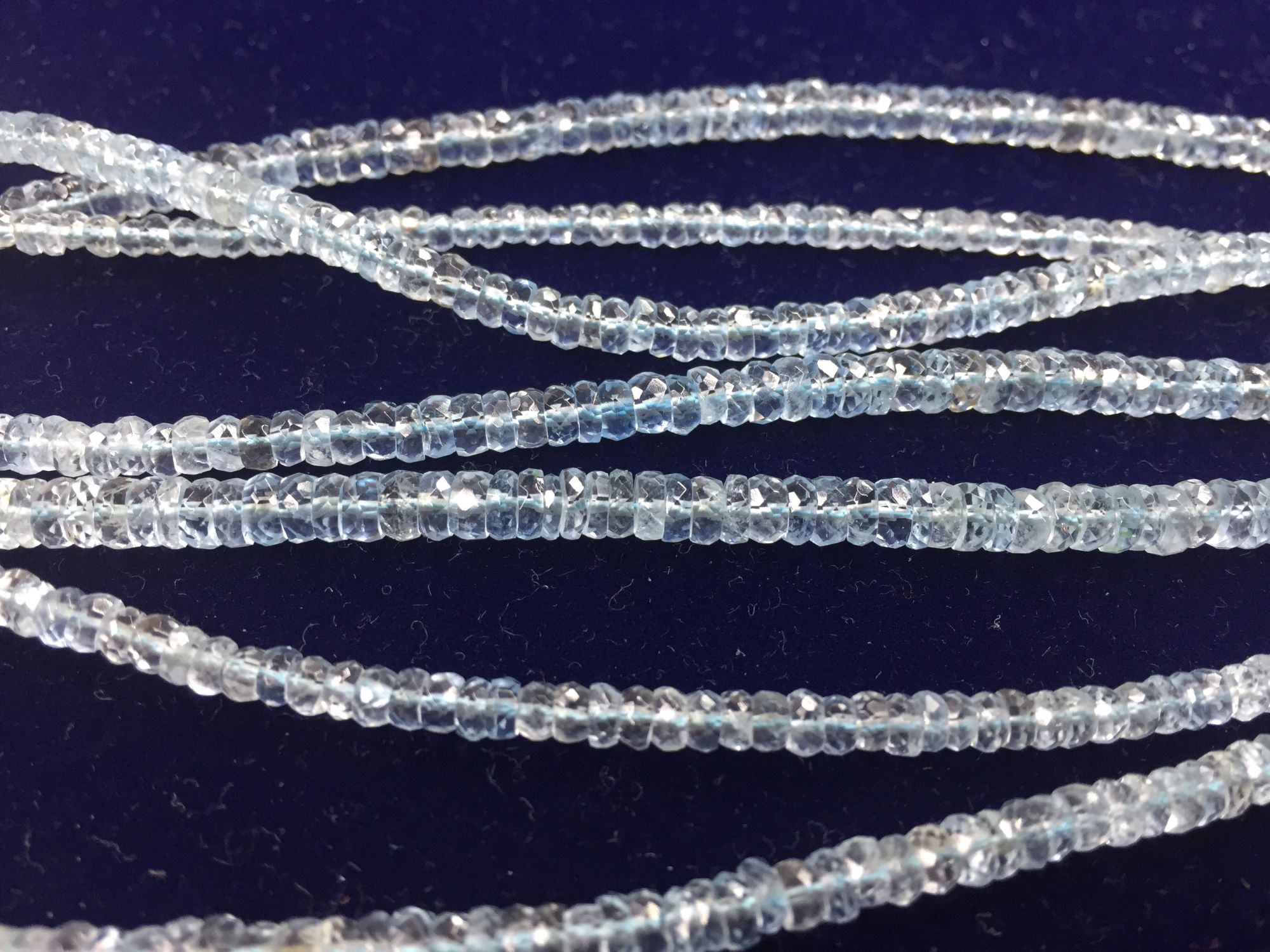 Aquamarine Rondelle Faceted