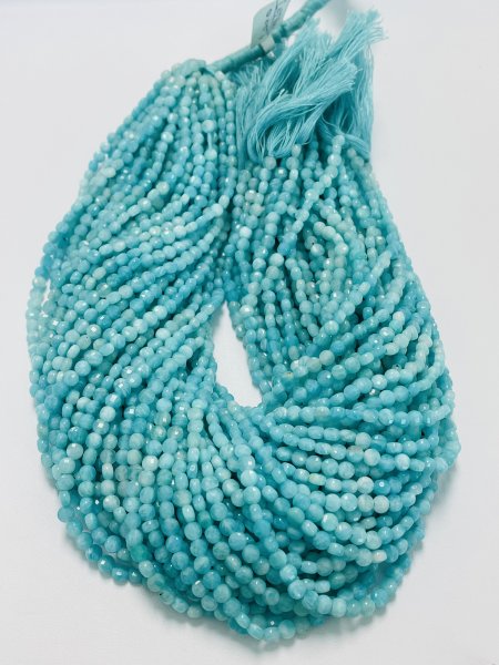 Shaded Amazonite Coin Faceted