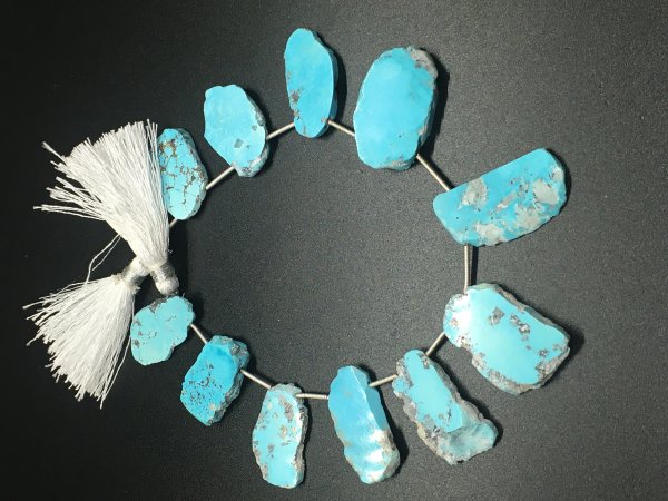 Turquoise Slices Faceted
