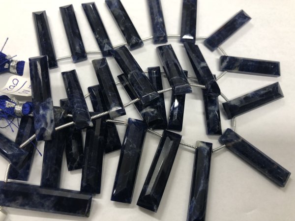 Sodalite Rectangles Faceted