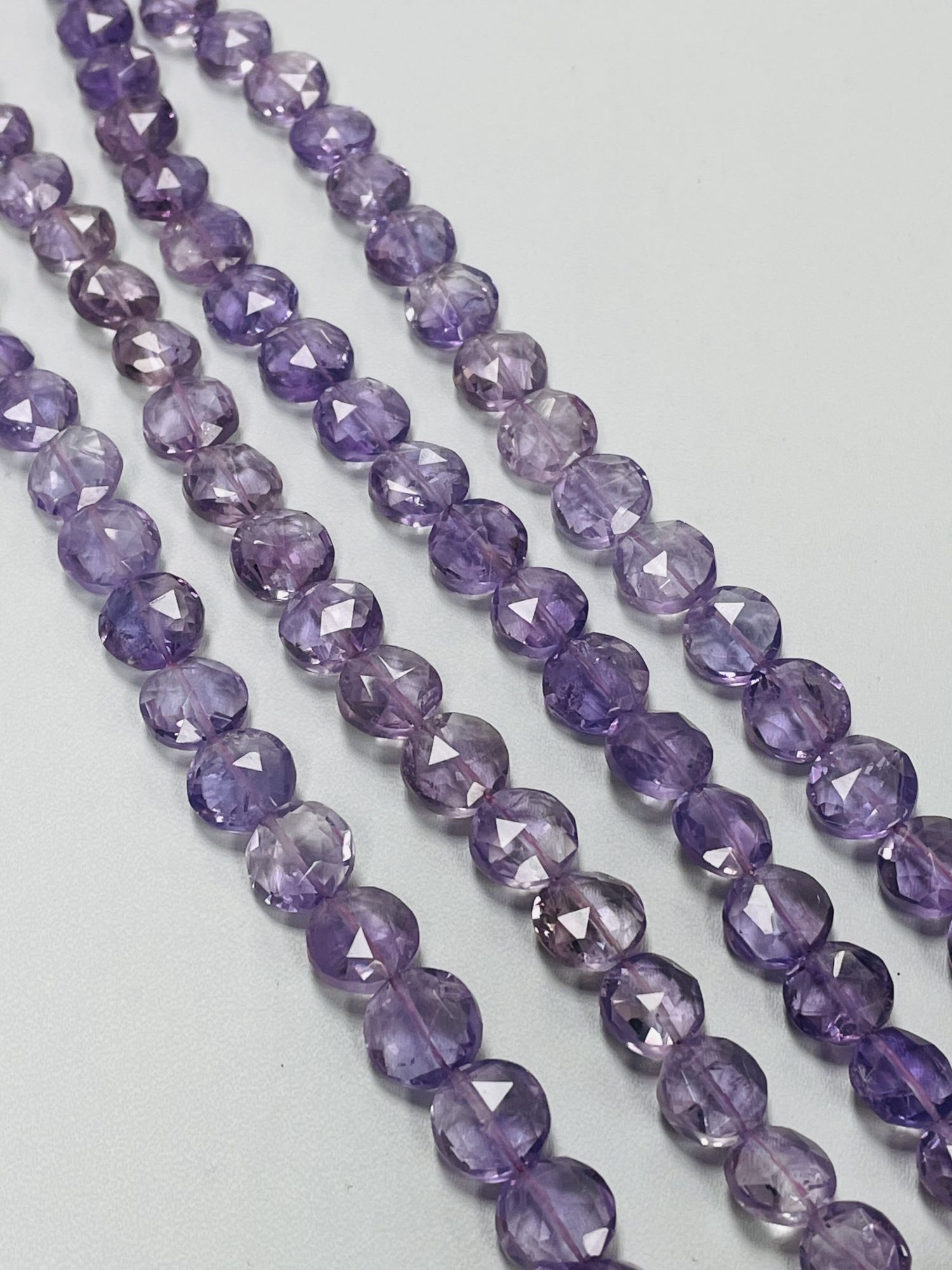 Purple Brazilian Amethyst Coin Faceted