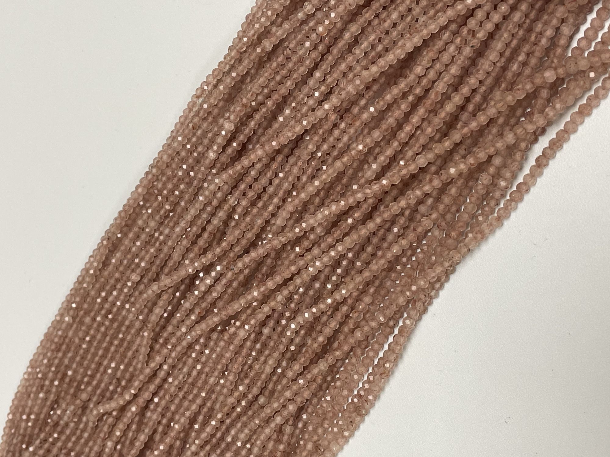 Brown Strawberry Quartz Rondelle Faceted