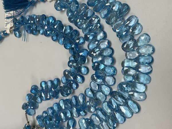 Swiss Blue Topaz Pear Faceted
