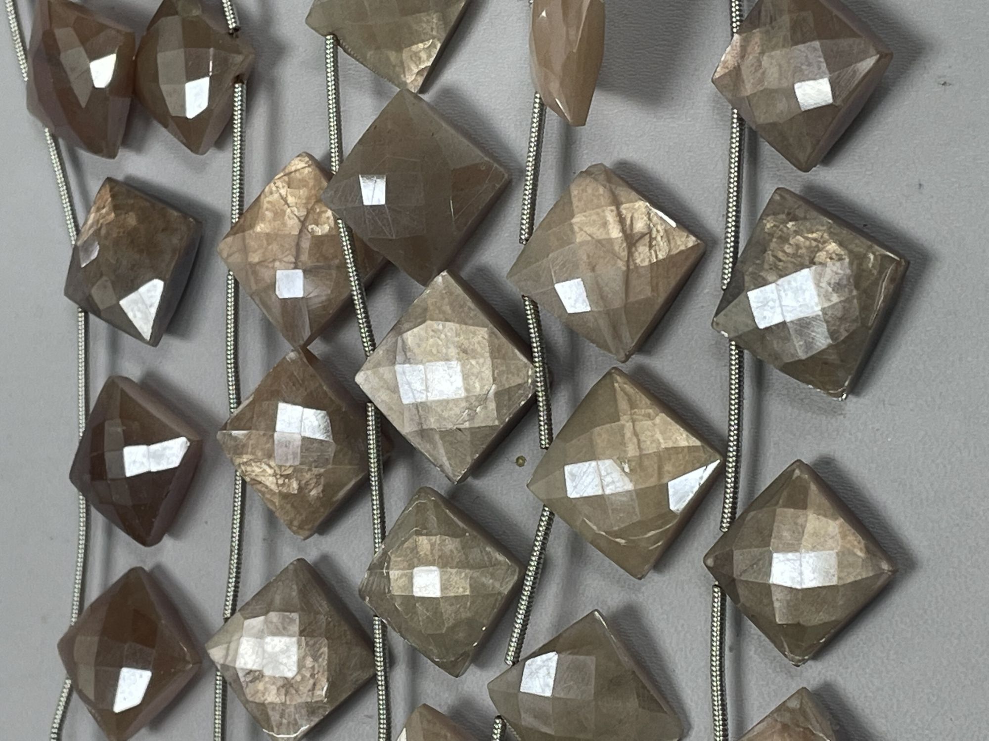 Moonstone Cushions Faceted