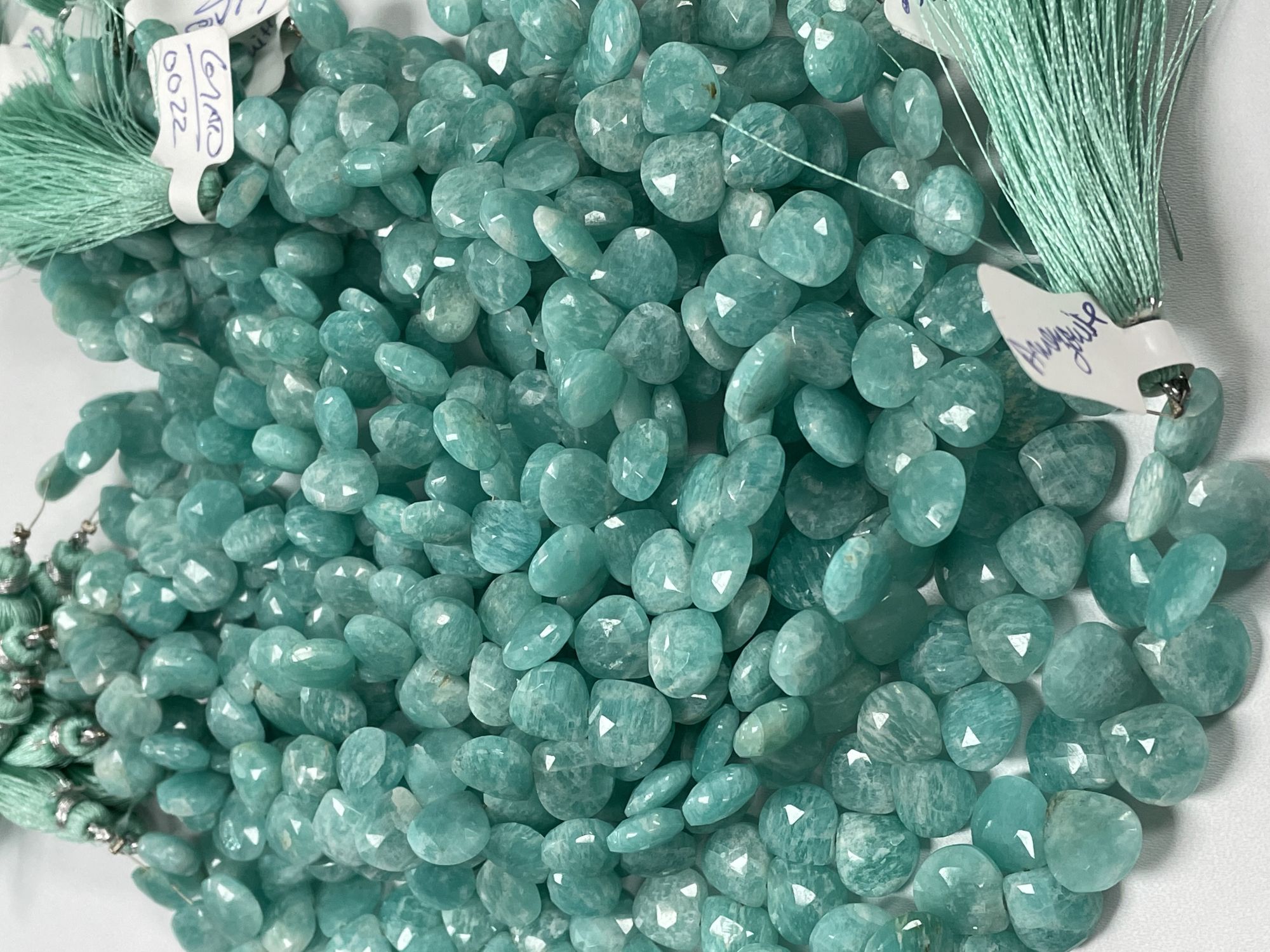 Amazonite Heart Faceted