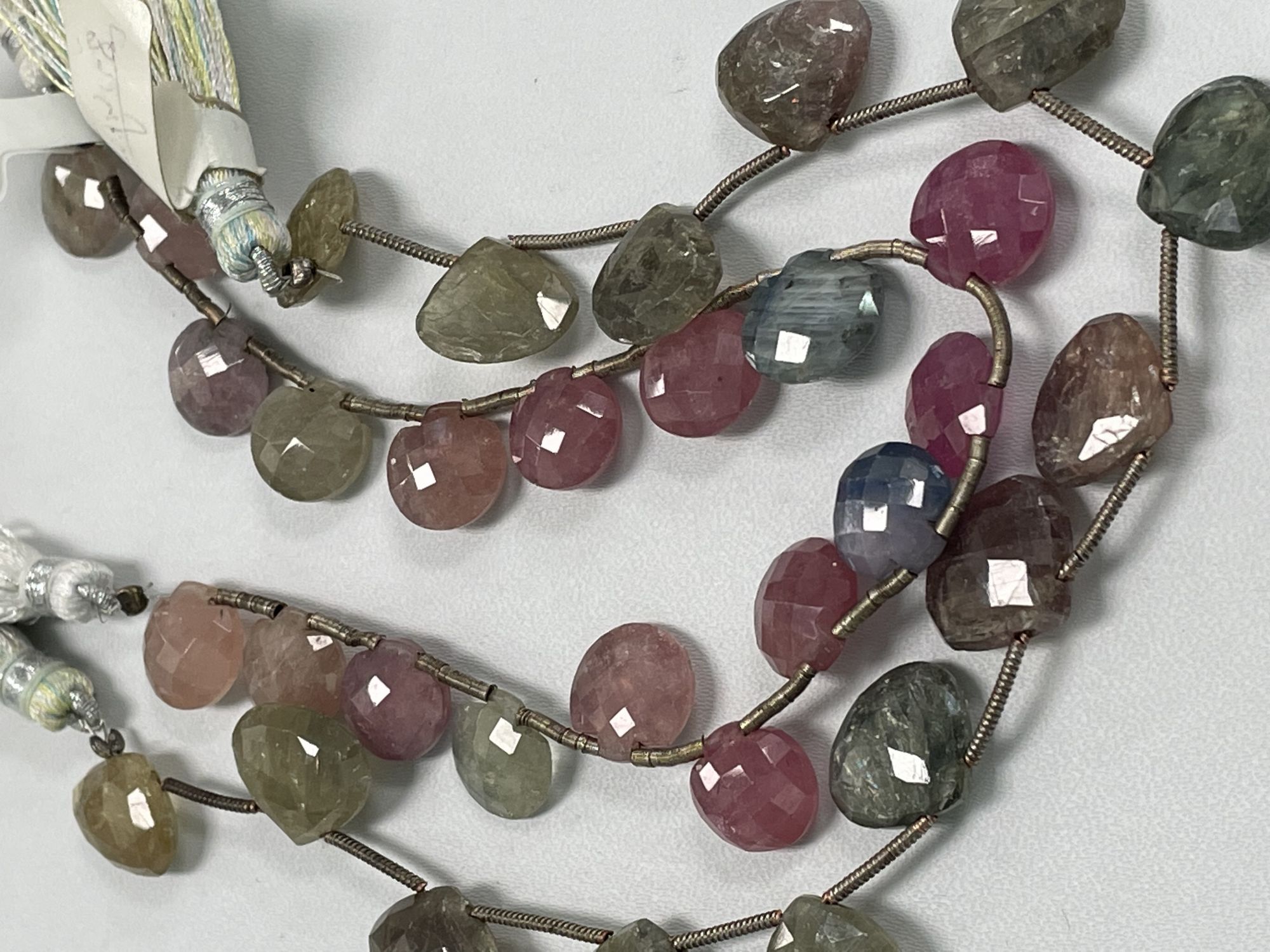 Multi Color Sapphire Heart Faceted