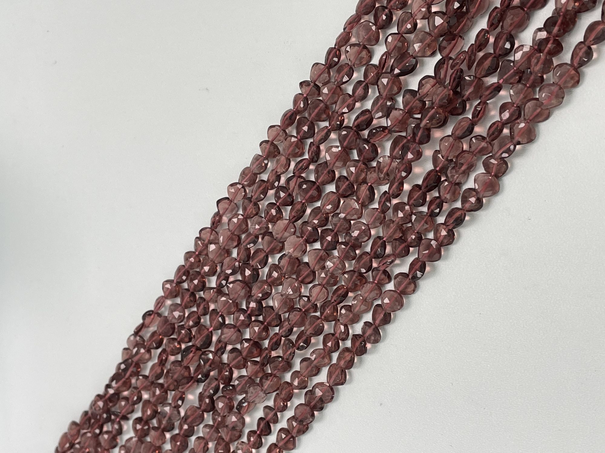 Red Garnet Heart Faceted