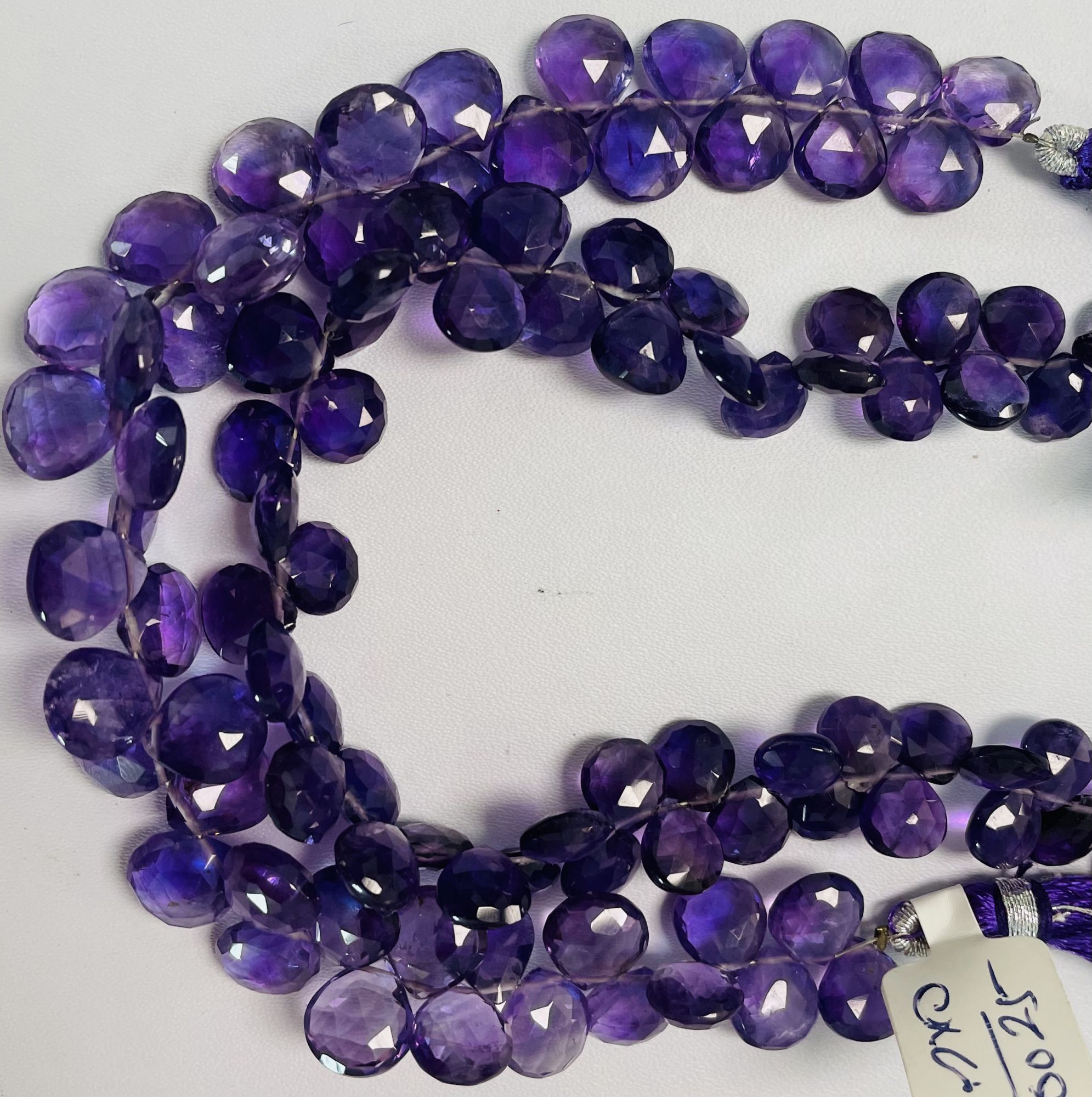 Purple Amethyst Heart Faceted