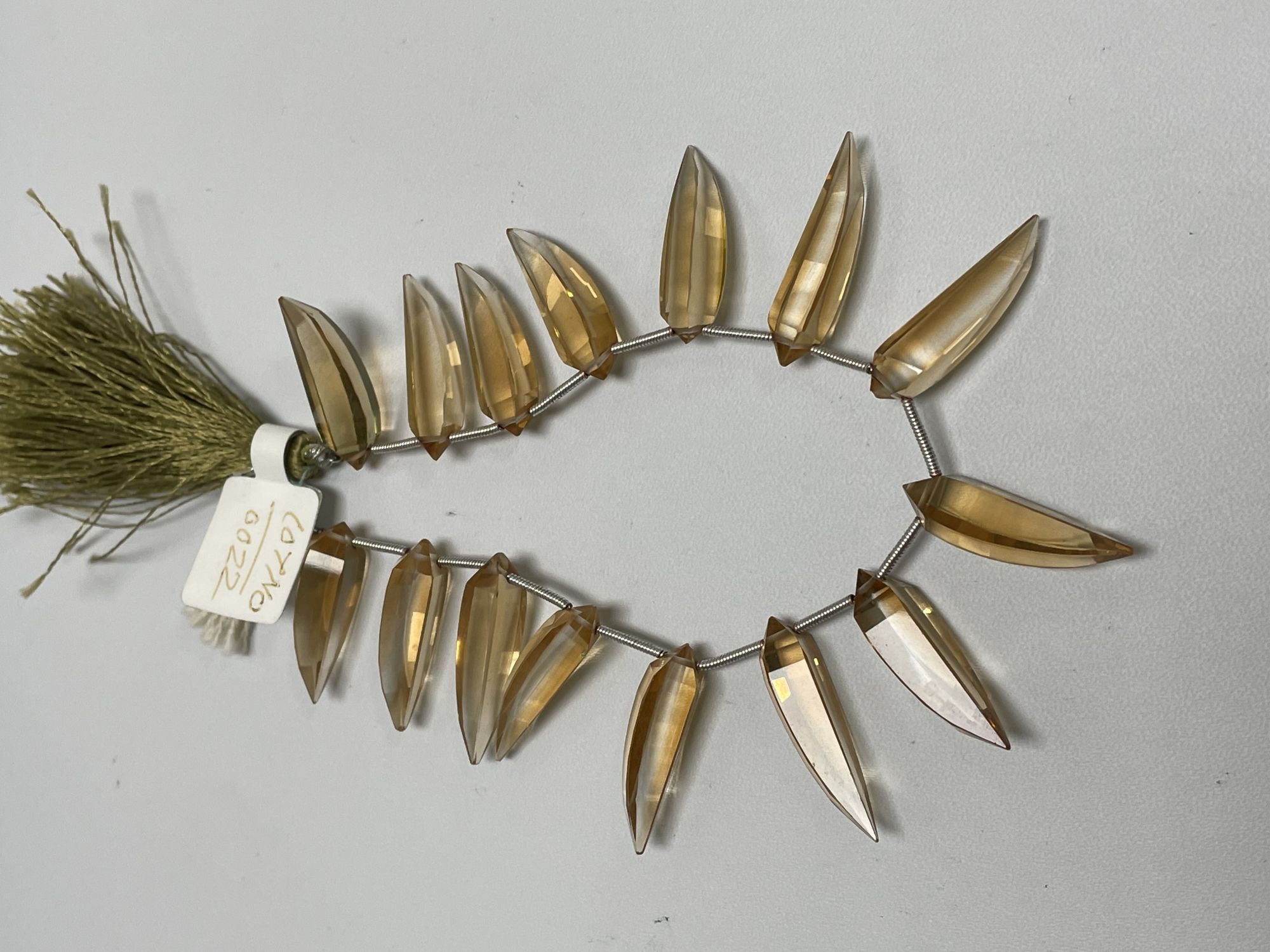 Bi Color Hydro Quartz Okra Faceted