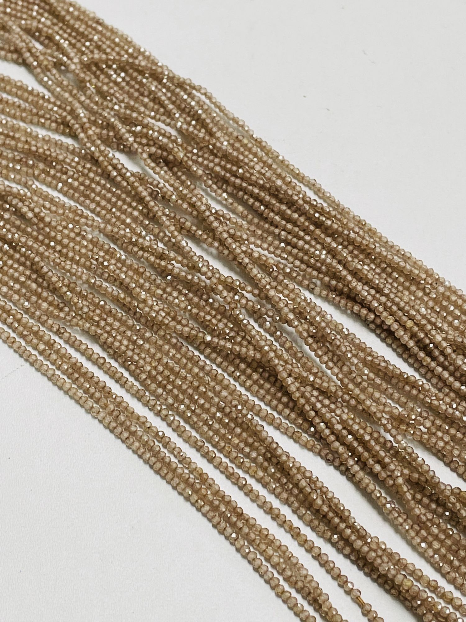 Brown Zircon Rondelle Faceted