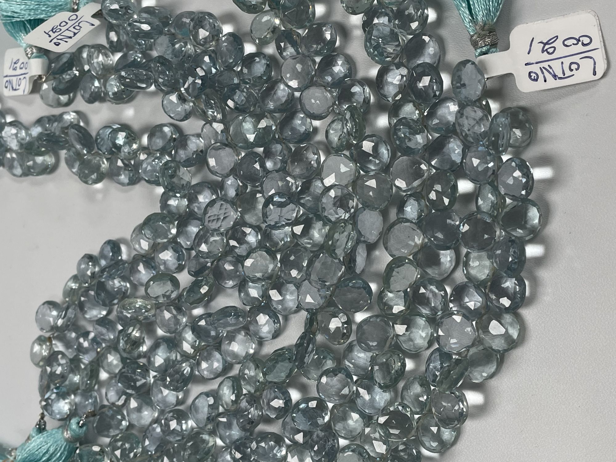 Aquamarine Hydro Quartz Heart Faceted