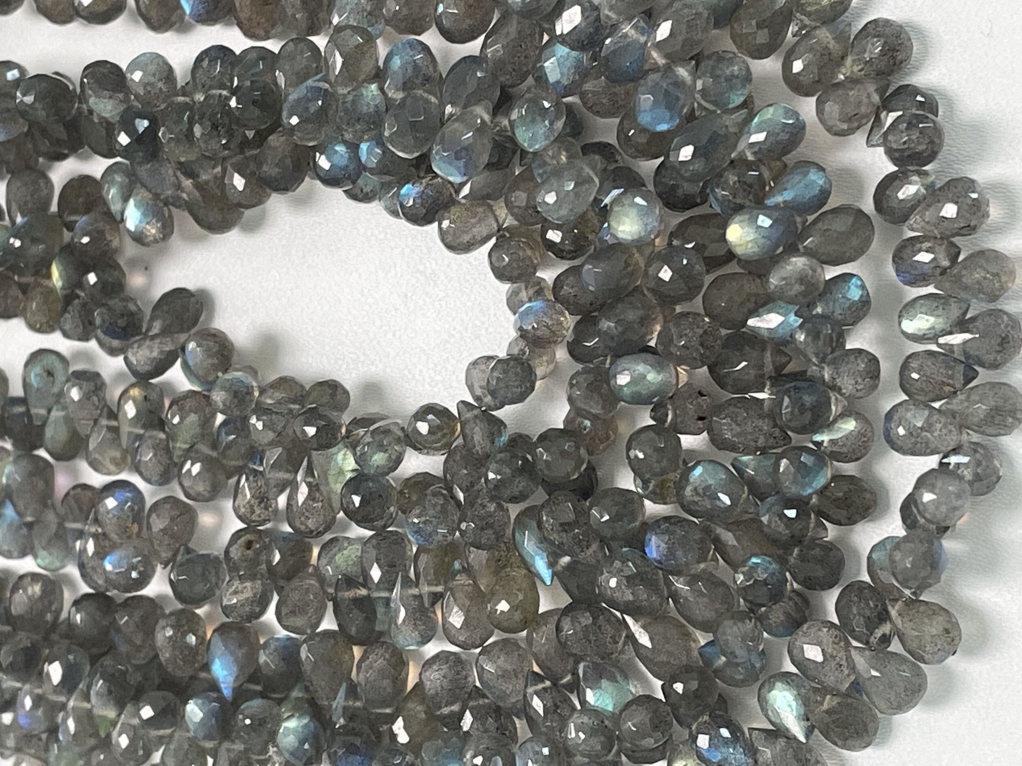 Labradorite Drop Faceted