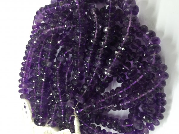 Amethyst Rondelle Faceted