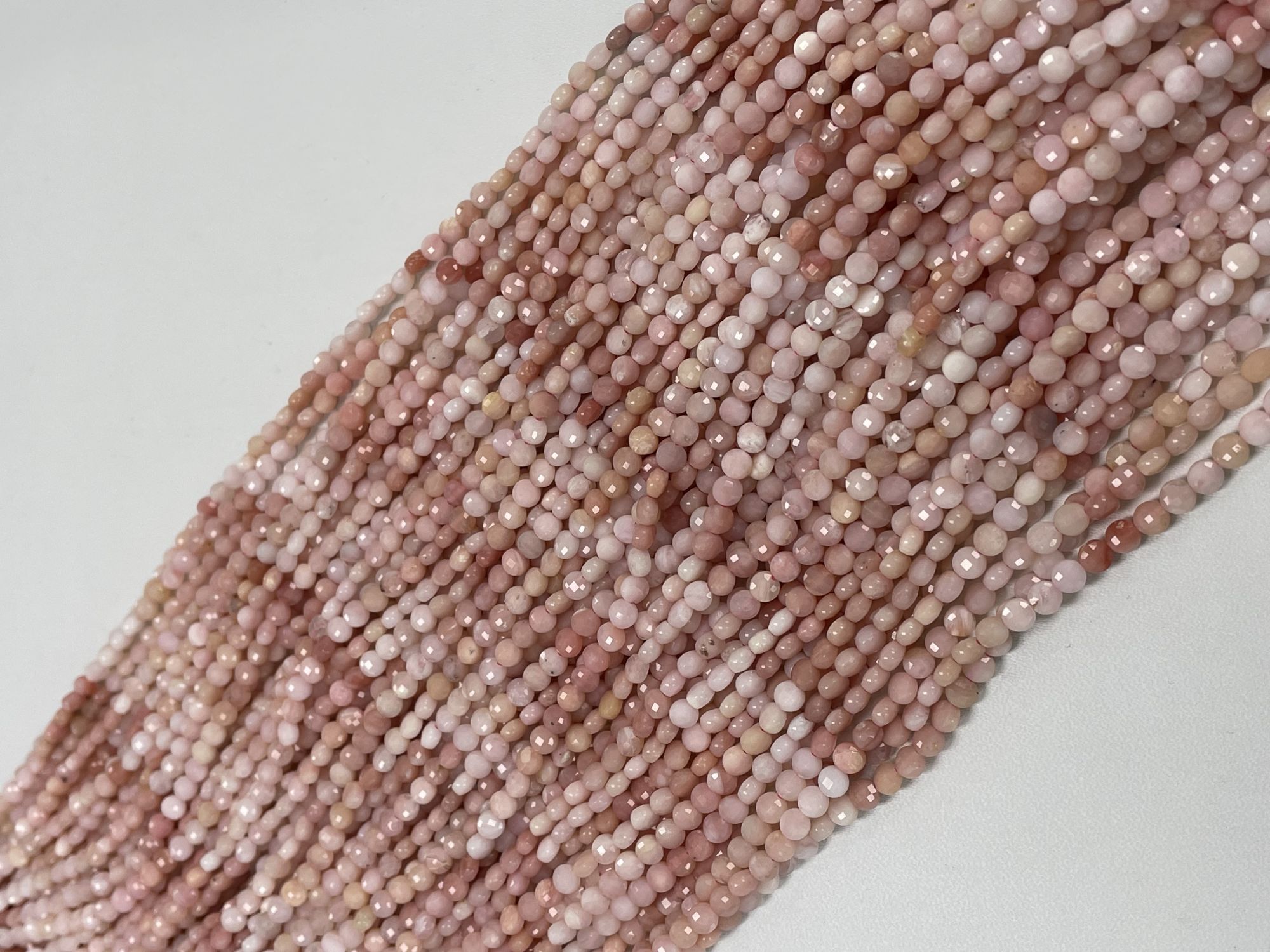 Shaded Pink Opal Coin Faceted