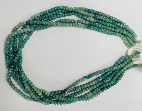 Chrysocolla Rondelle Faceted