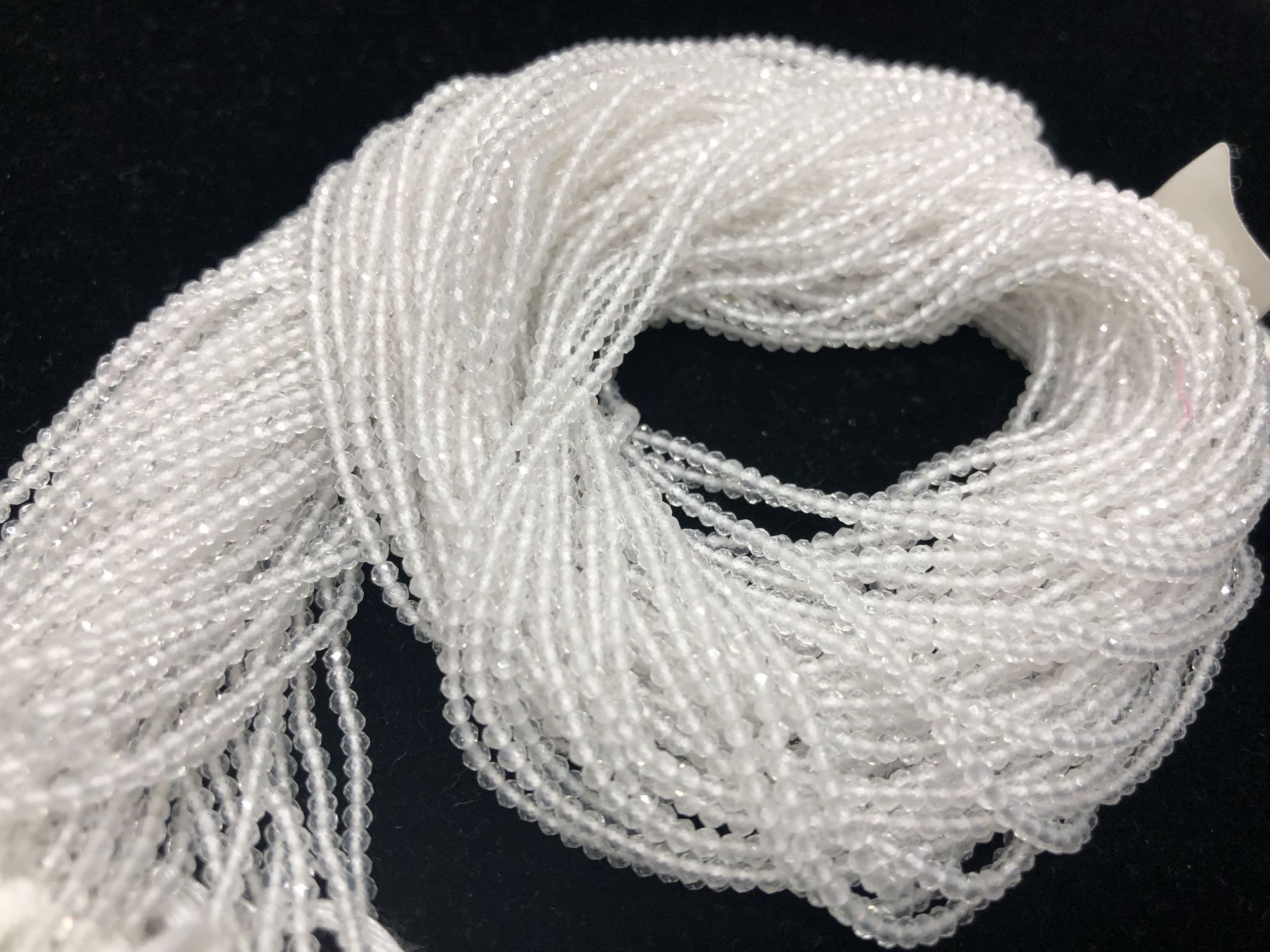 Clear Quartz Rondelles Faceted