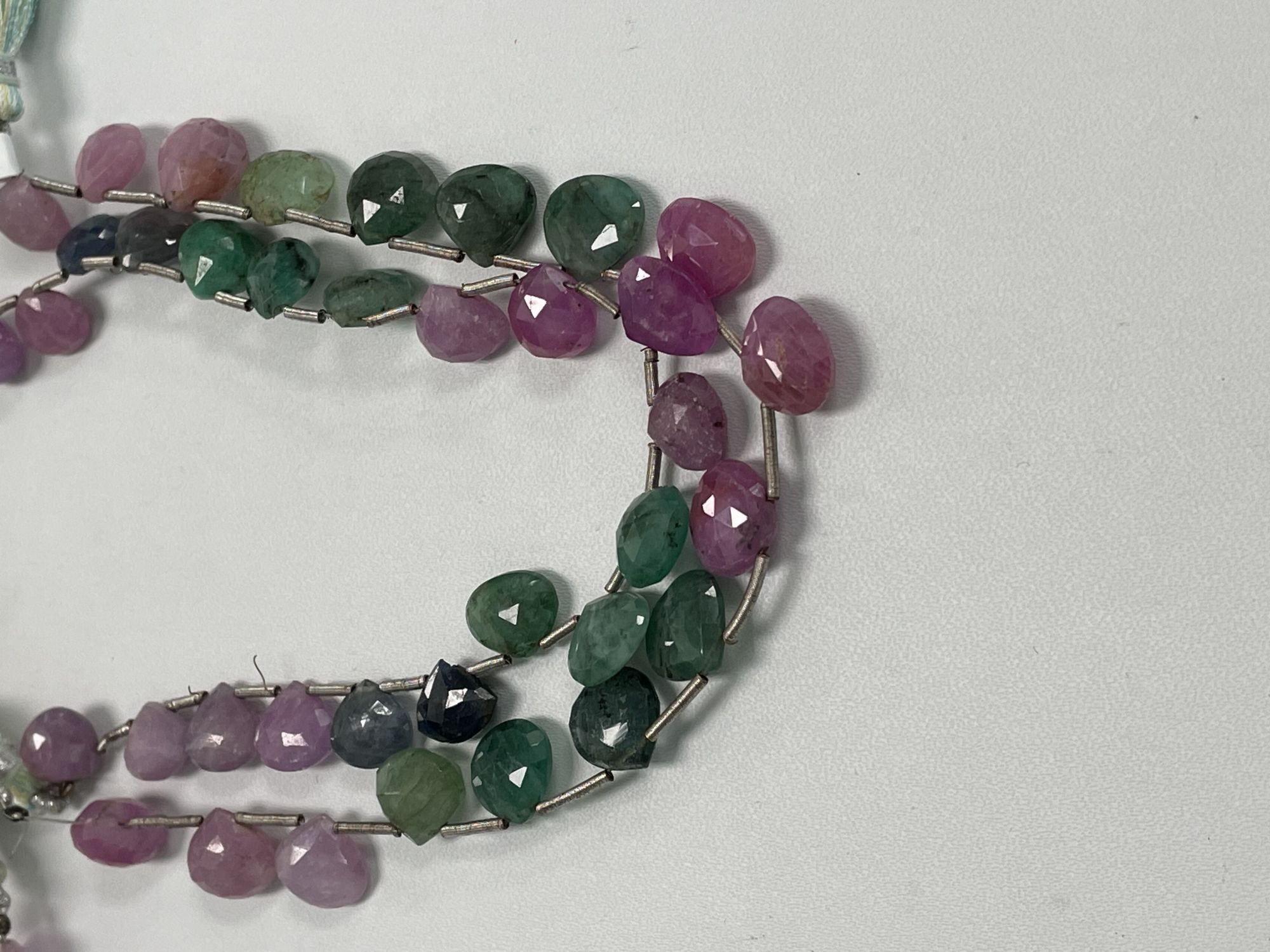 Multi Color Sapphire Heart Faceted