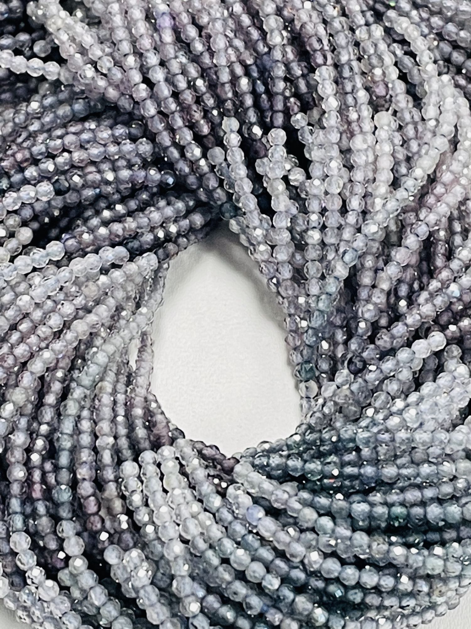 Shaded Purple Spinel Rondelle Faceted