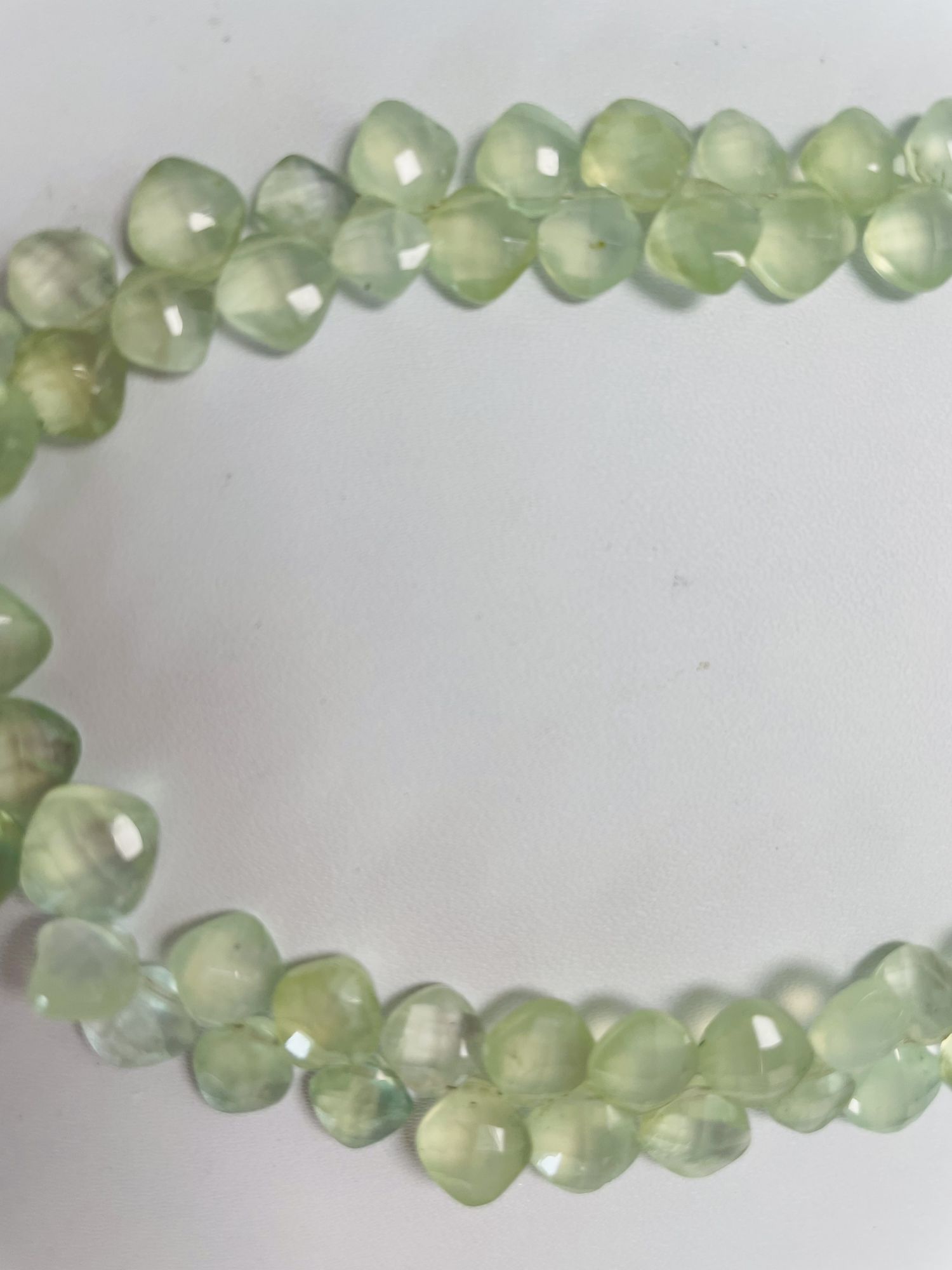 Prehnite Cushion Faceted