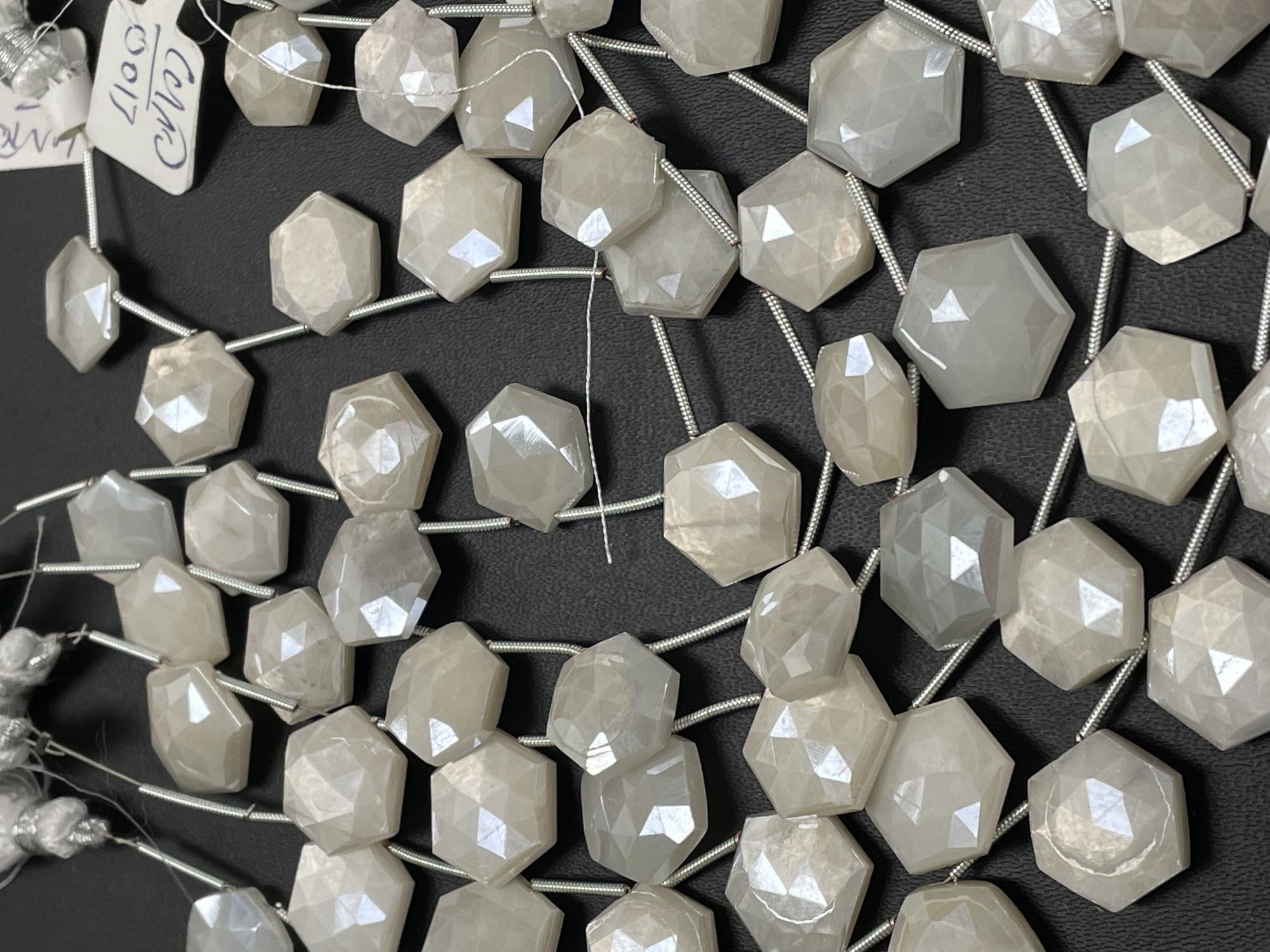 Moonstone Hexagon Faceted