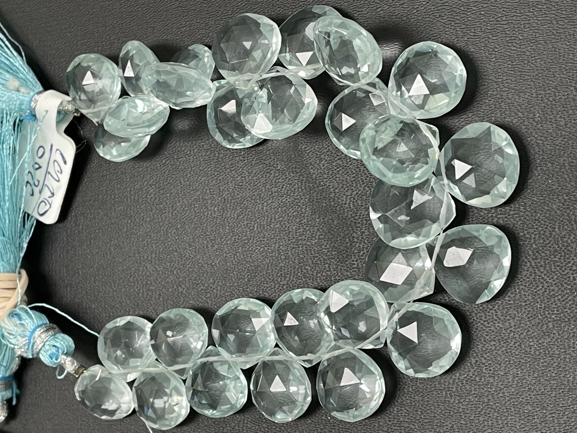 Aquamarine Hydro Quartz Heart Faceted