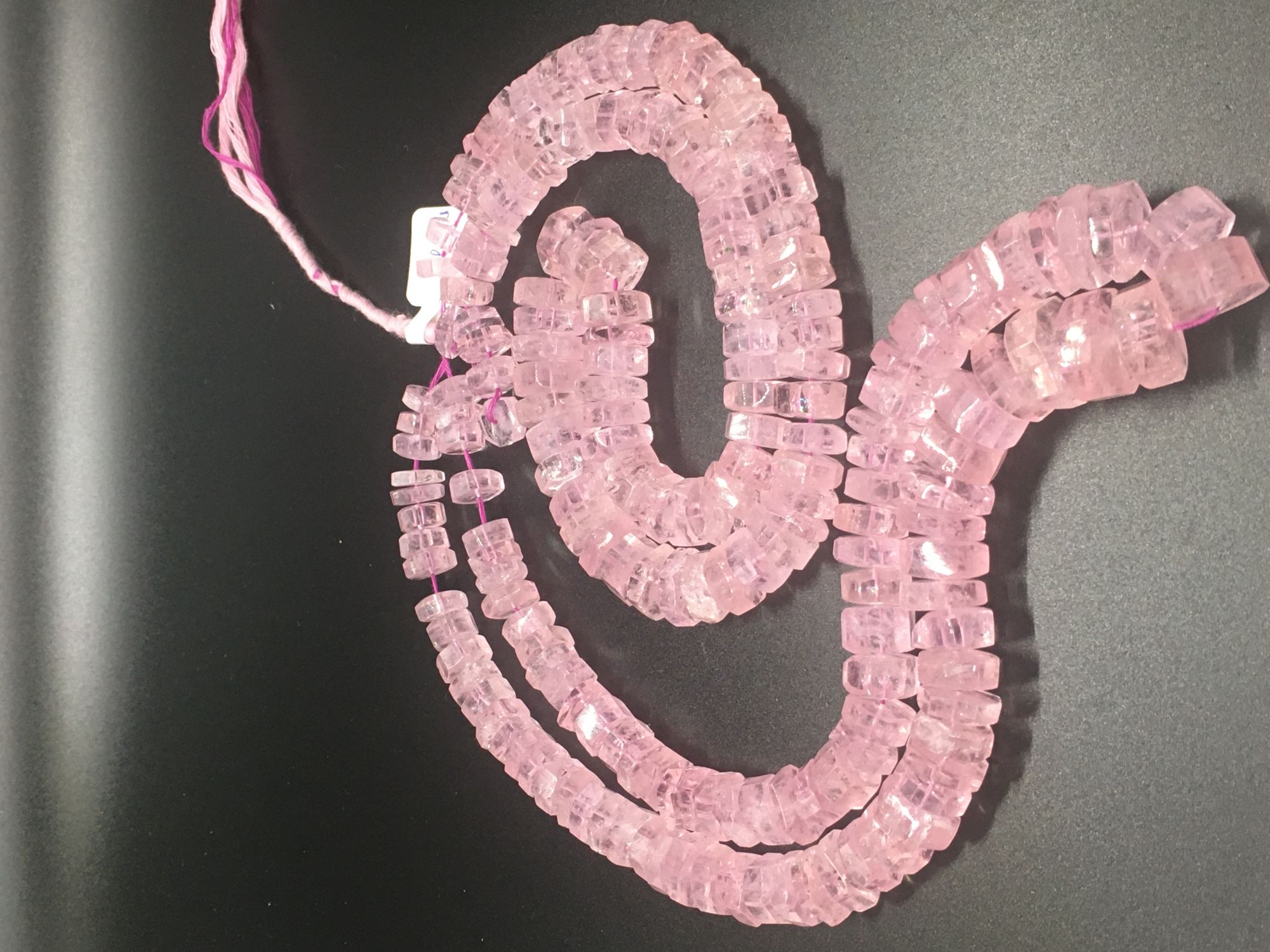 Morganite Disc Faceted