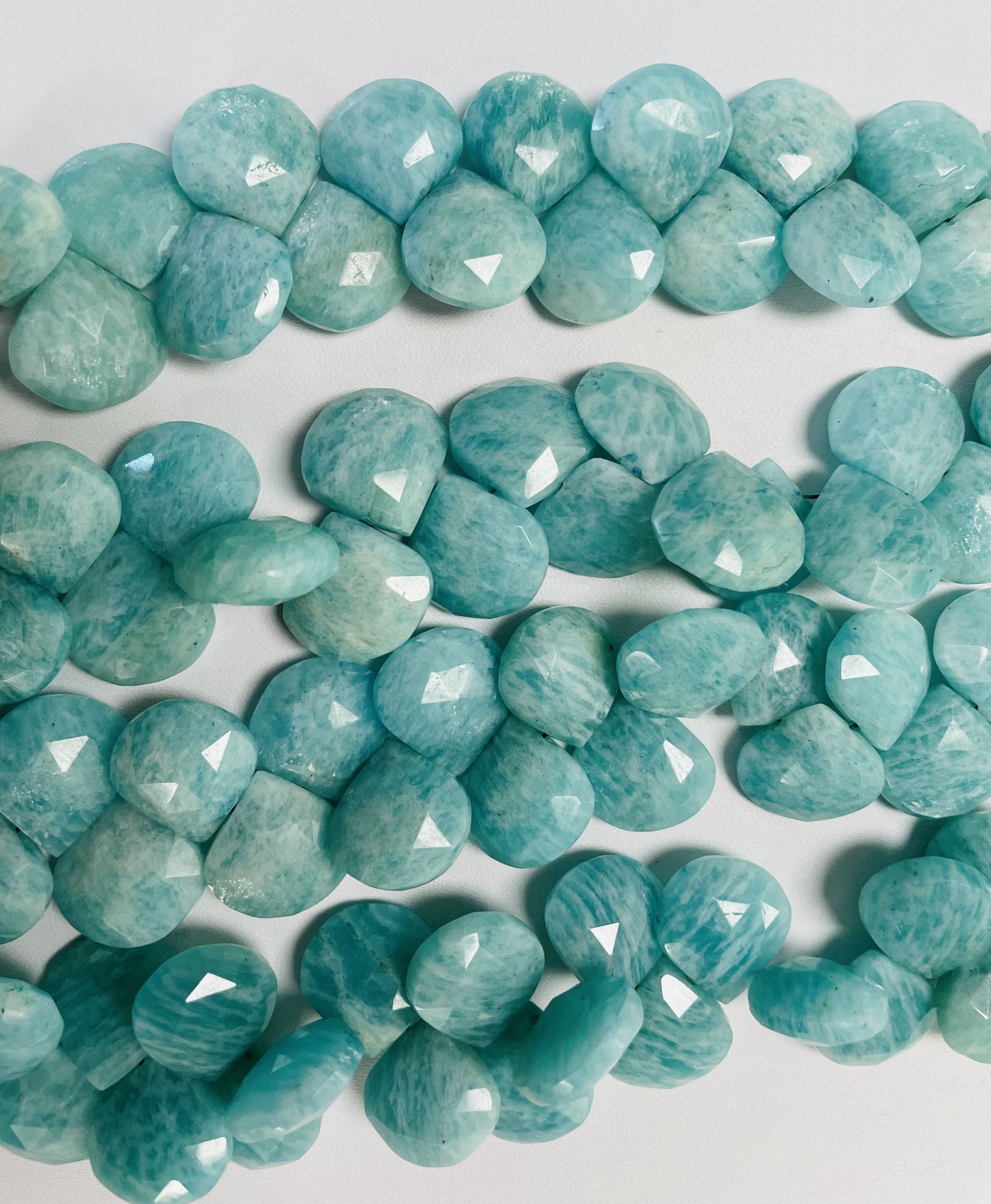 Amazonite Heart Faceted